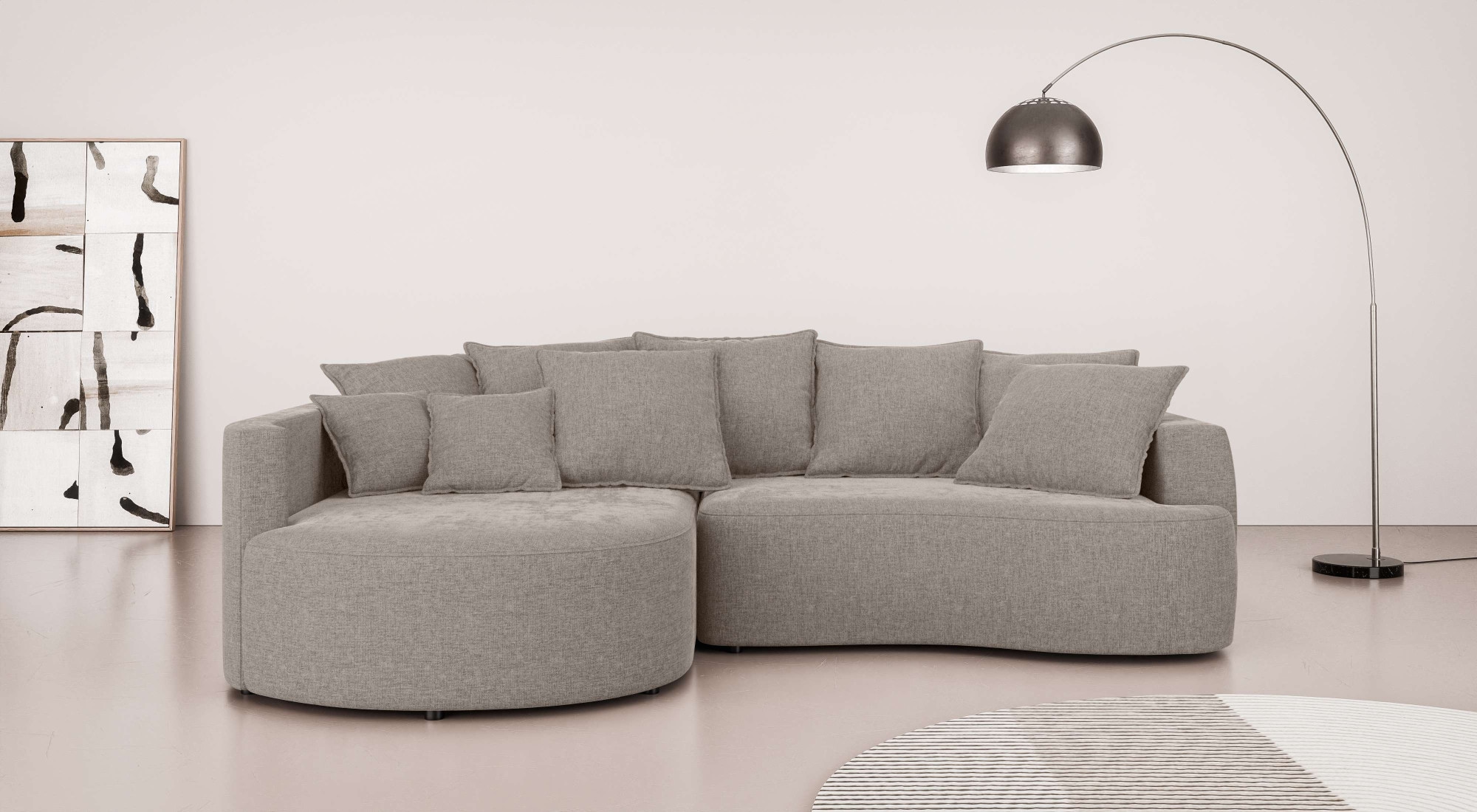 INOSIGN Ecksofa "Kahekili mit Bettfunktion und Bettkasten, B/H/T 255/90/181 günstig online kaufen