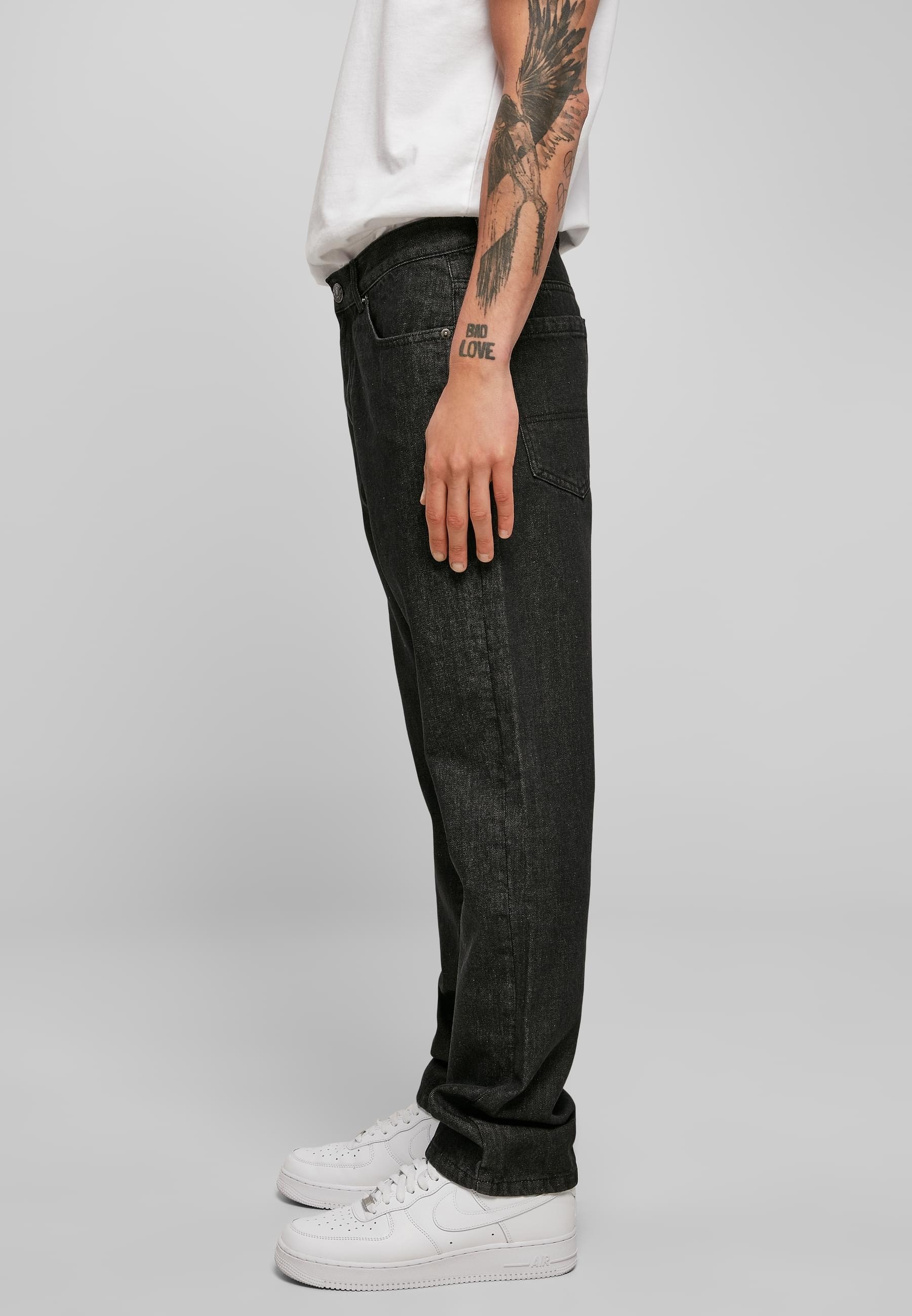 URBAN CLASSICS Bequeme Jeans »Urban Classics Herren Organic Straight Leg Denim«, (1 tlg.)