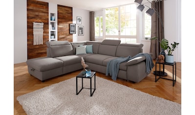 Home affaire Ecksofa »Mauritius«, mit Ottomane, mit Kopfteil- und Armlehnverstellung, wahlweise mit Bettfunktion und Bettkasten kaufen Home affaire Ecksofa »Mauritius«, mit Ottomane, mit Kopfteil- und Armlehnverstellung, wahlweise mit Bettfunktion und Bettkasten kaufen