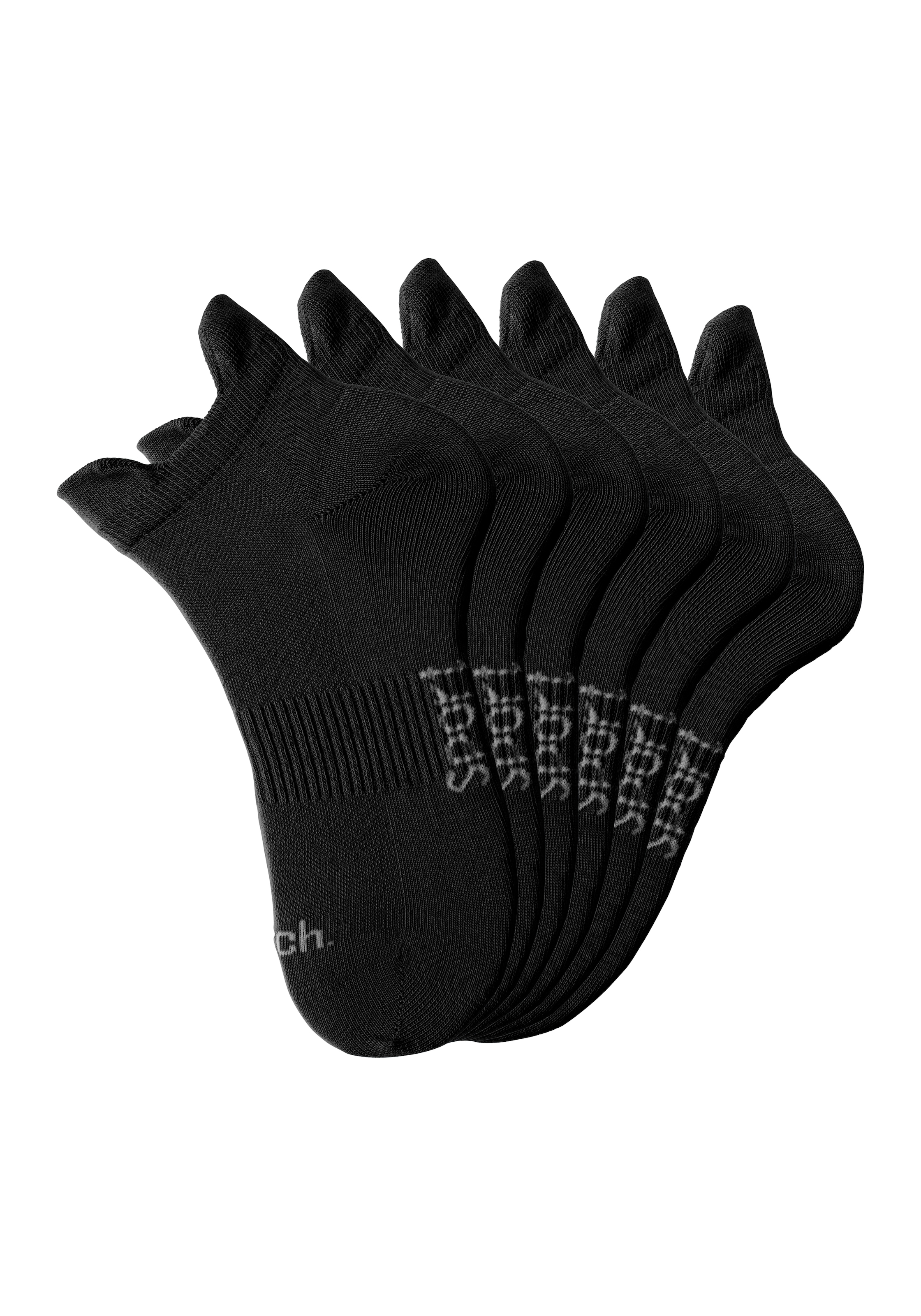 Bench. Sneakersocken, (Packung, 6 Paar), mit feiner Mesh Konstruktion und Mittelfußgummi