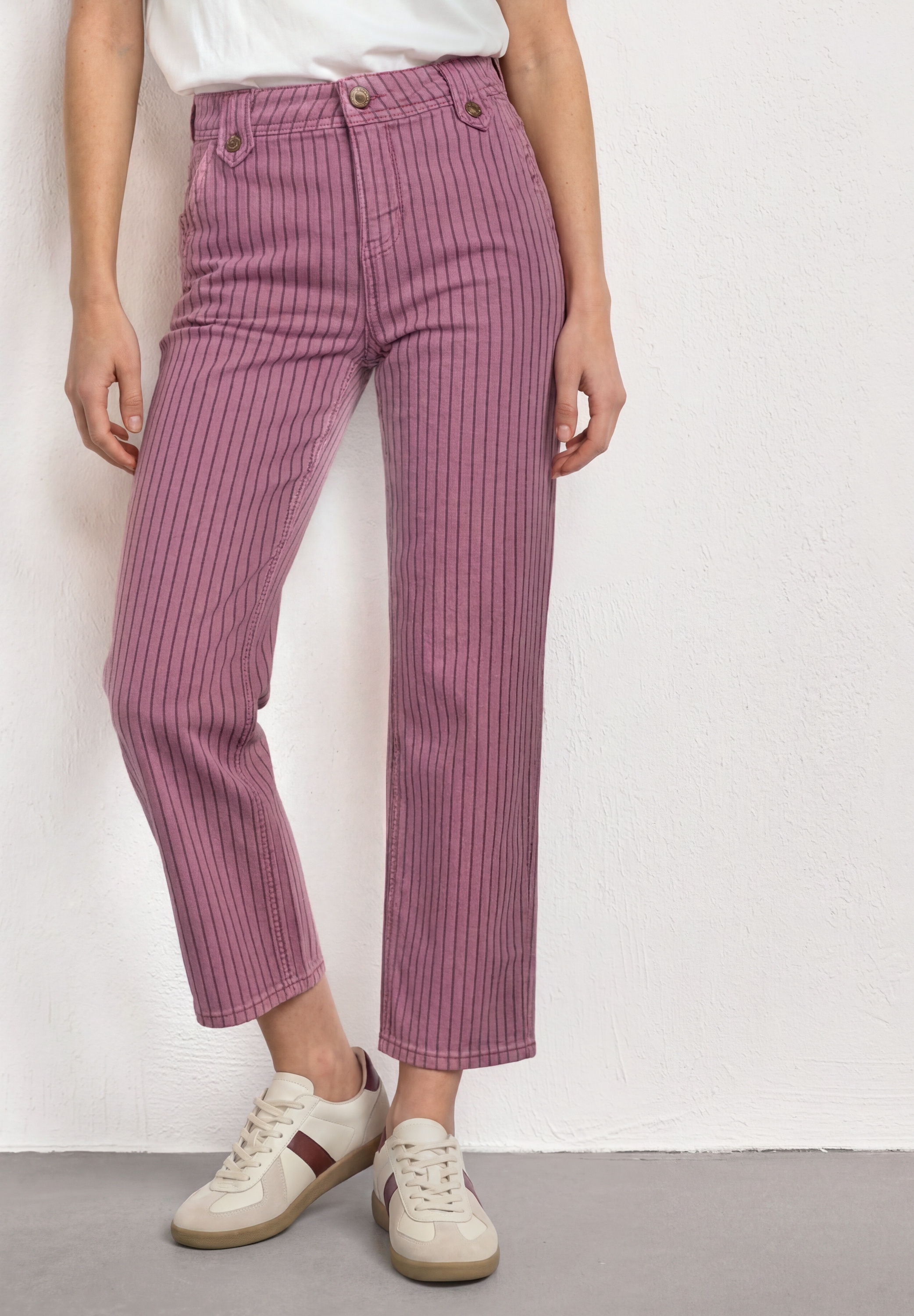 STREET ONE Comfort-fit-Jeans im Streifendesign