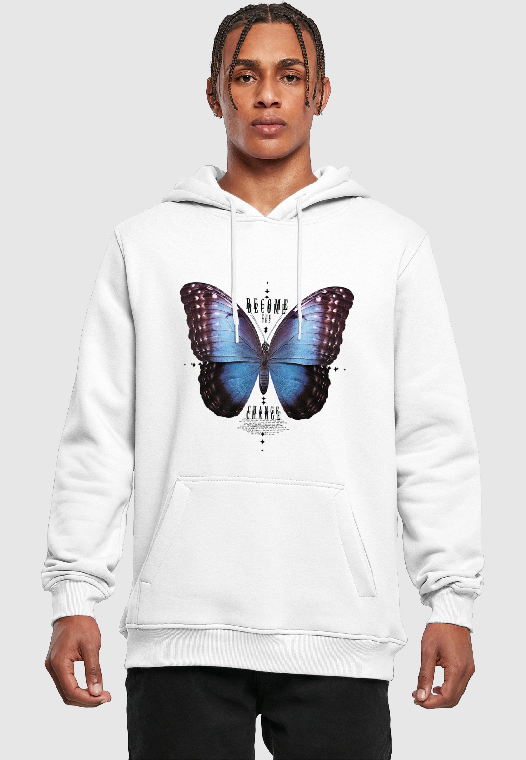 Thumbnail - MisterTee Kapuzenpullover "MisterTee Herren Become The Change Butterfly Hoody" 1 Stk.