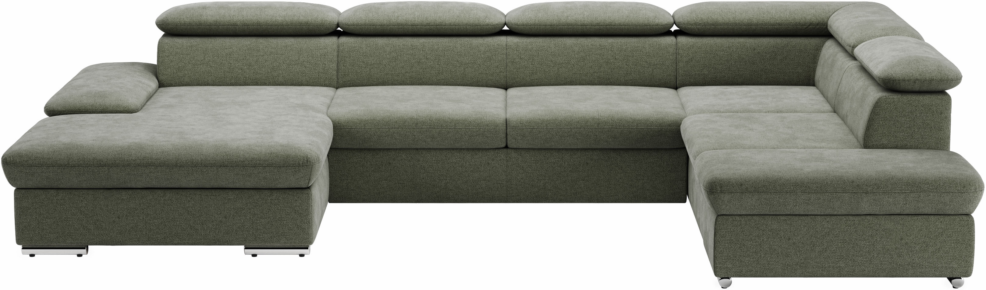 sit&more Wohnlandschaft "Valantine U-Form, B: 349 cm" mit Arm- & Kopfteilverstellung, optional mit Schlaffunktion