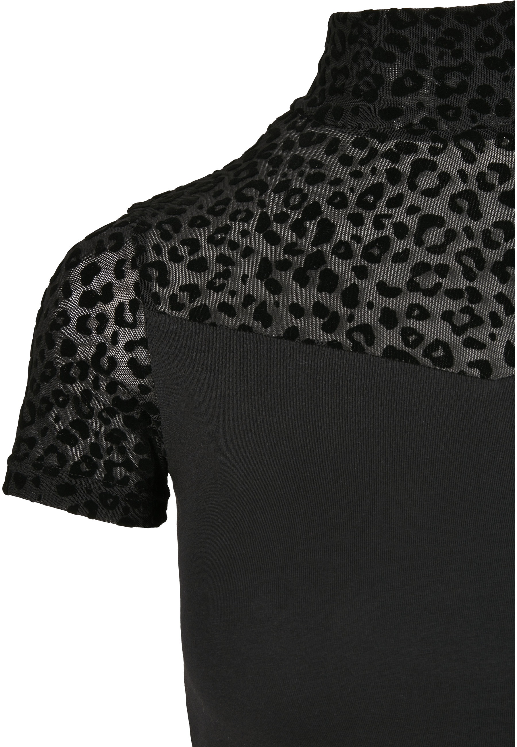 URBAN CLASSICS T-Shirt »Urban Classics Damen Ladies Flock Lace Turtleneck Tee« 1 Stk.