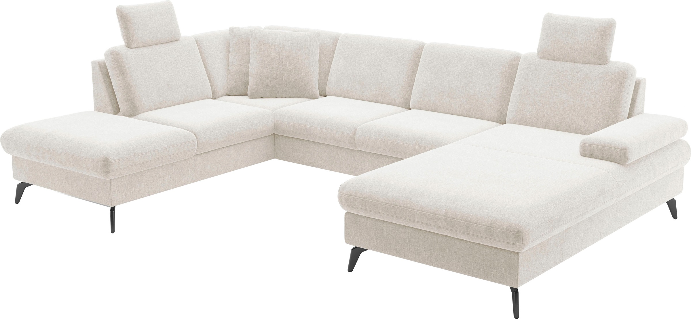 sit&more Wohnlandschaft »Morris Jubi U-Form«, inkl. Armteilfunktion und 1 Zierkissen, wahlweise mit Bettfunktion