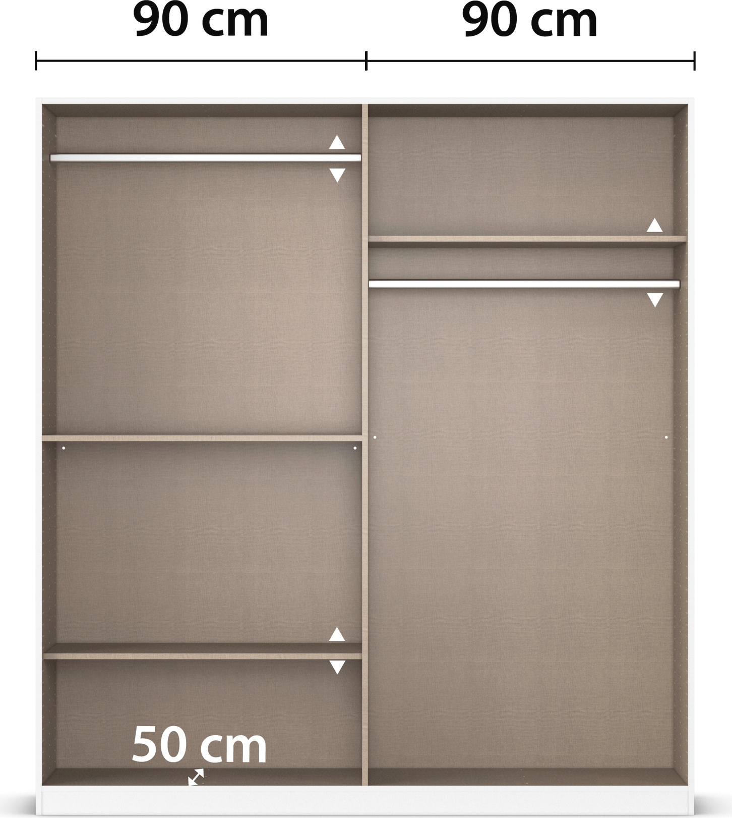 rauch Schlafzimmer-Set »Komplettzimmer Komplettschlafzimmer Schlafzimmer-Set (3-St.) MAIKA«, (Set, 3 tlg.), Schrank 3 Breiten, 2 Höhen, Bett 100 cm, Nachttisch MADE IN GERMANY