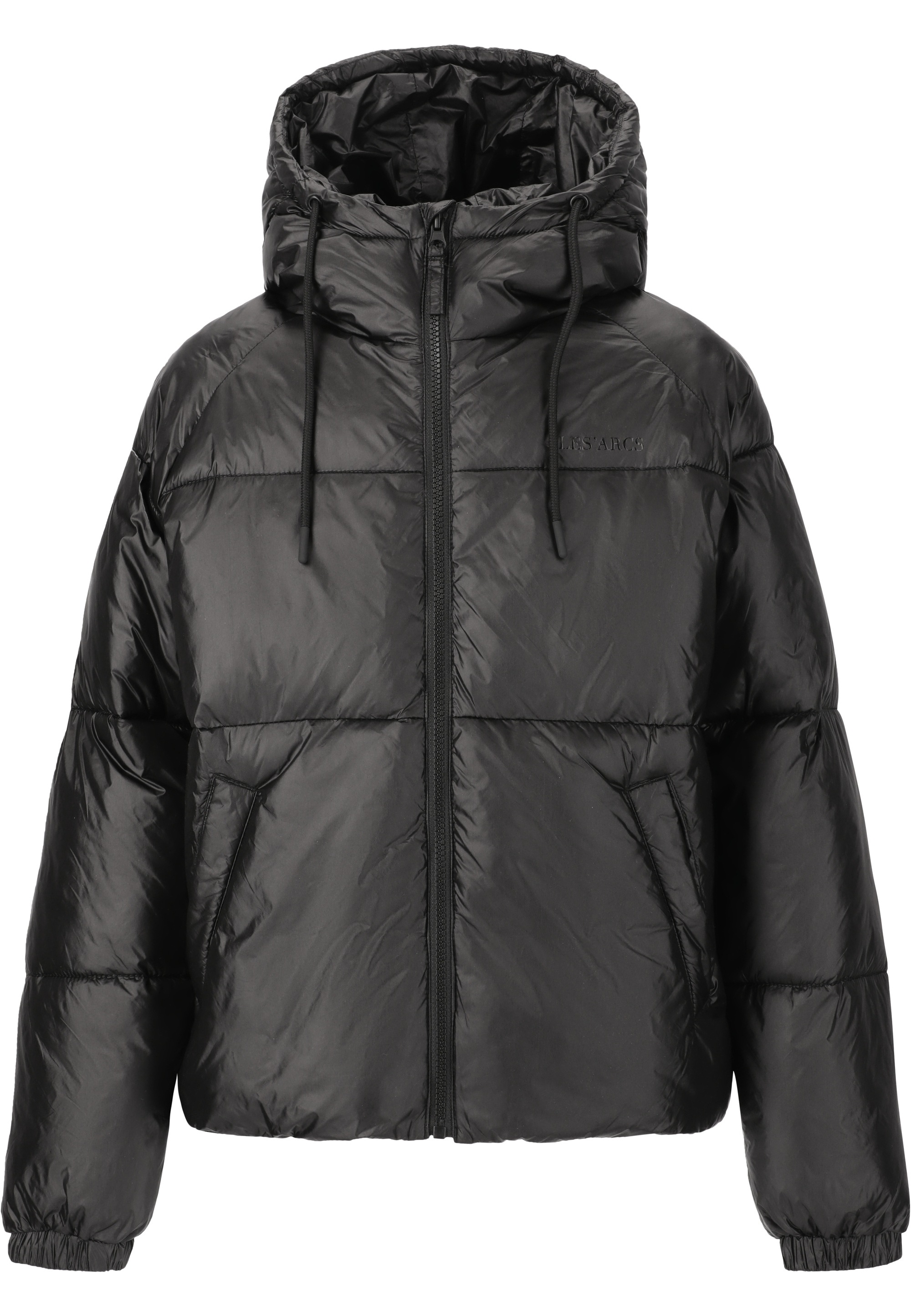 Outdoorjacke LES'ARCS "Mackie", Kinder, Gr. 164, schwarz, 100% Polyamid, unifarben, normal, ohne Ausschnitt, Jacken Outdoorjacke, mit wasserabweisender Bionic-Finish-Beschichtung
