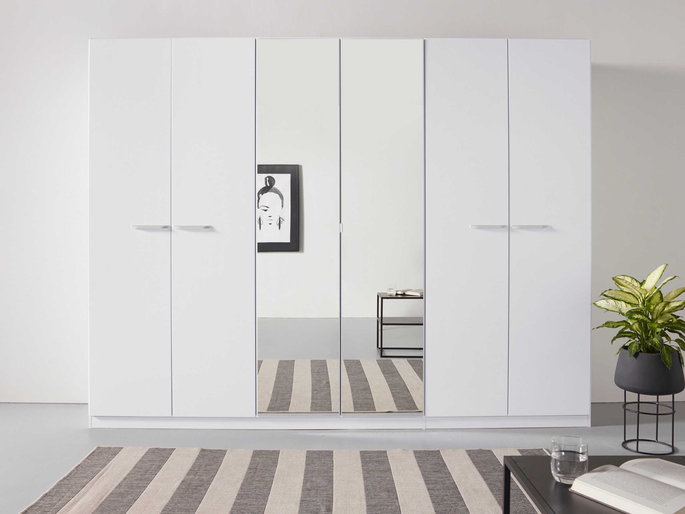 OTTO home Kleiderschrank "Mehrzweckschrank Aktenschrank Möbel Mietswohnung Schlafzimmer OTELI" erhältlich in Breiten 91-360 cm, ab Breite 136cm inkl. Innenschubladen, mit zusätzlichen Einlegeböden, optional mit Spiegel MADE IN GERMANY