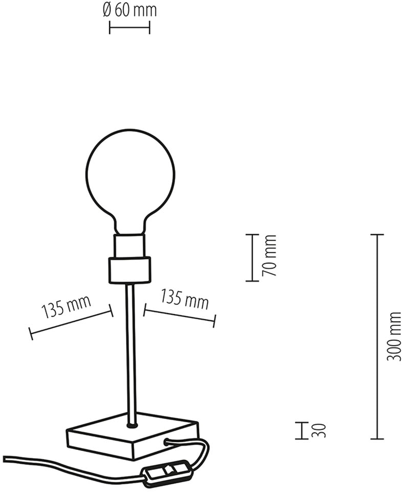 Black Friday Tischleuchte FSC®-Zertifikat 1 Eichenholz, LIGHTING BAUR aus flammig-flammig, »CHANDELLE«, Naturprodukt Nachhaltig mit | BRITOP