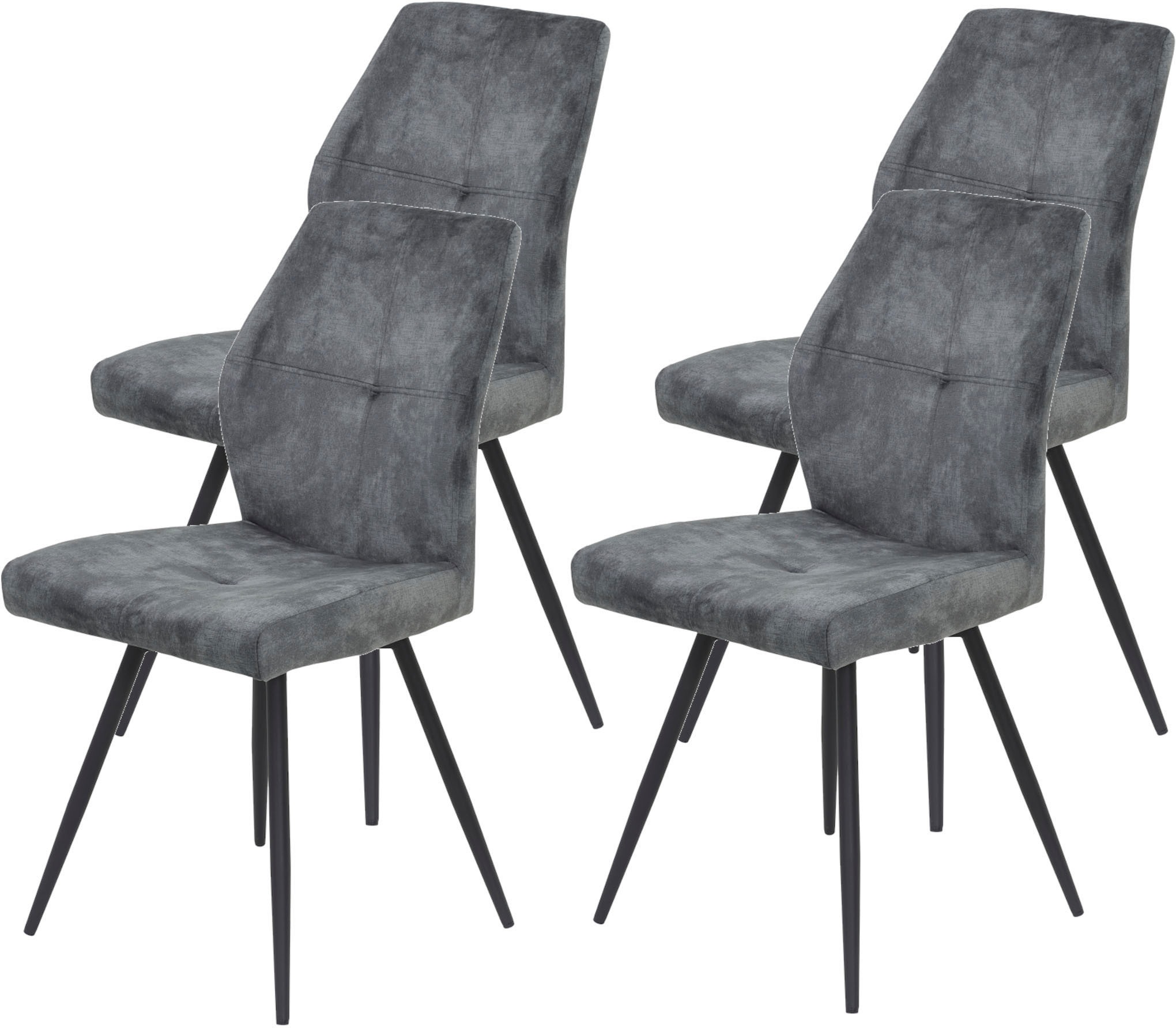 HELA 4-Fußstuhl "ALLY" (Set) 4 Stk.4-Fuß, 360 drehbar, gepolstert, Vintage günstig online kaufen