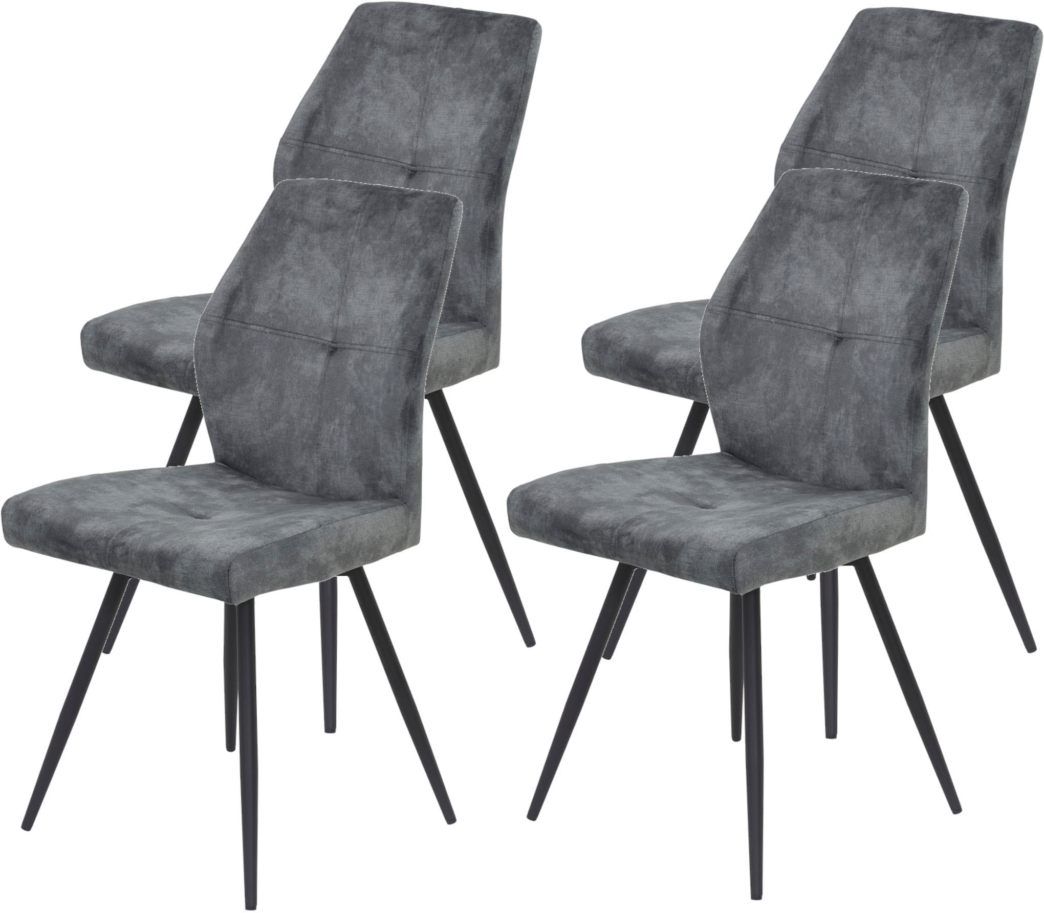 HELA "ALLY" (Set) 4 Stk.4-Fuß, 360 drehbar, gepolstert, Vintage Velvet mit günstig online kaufen