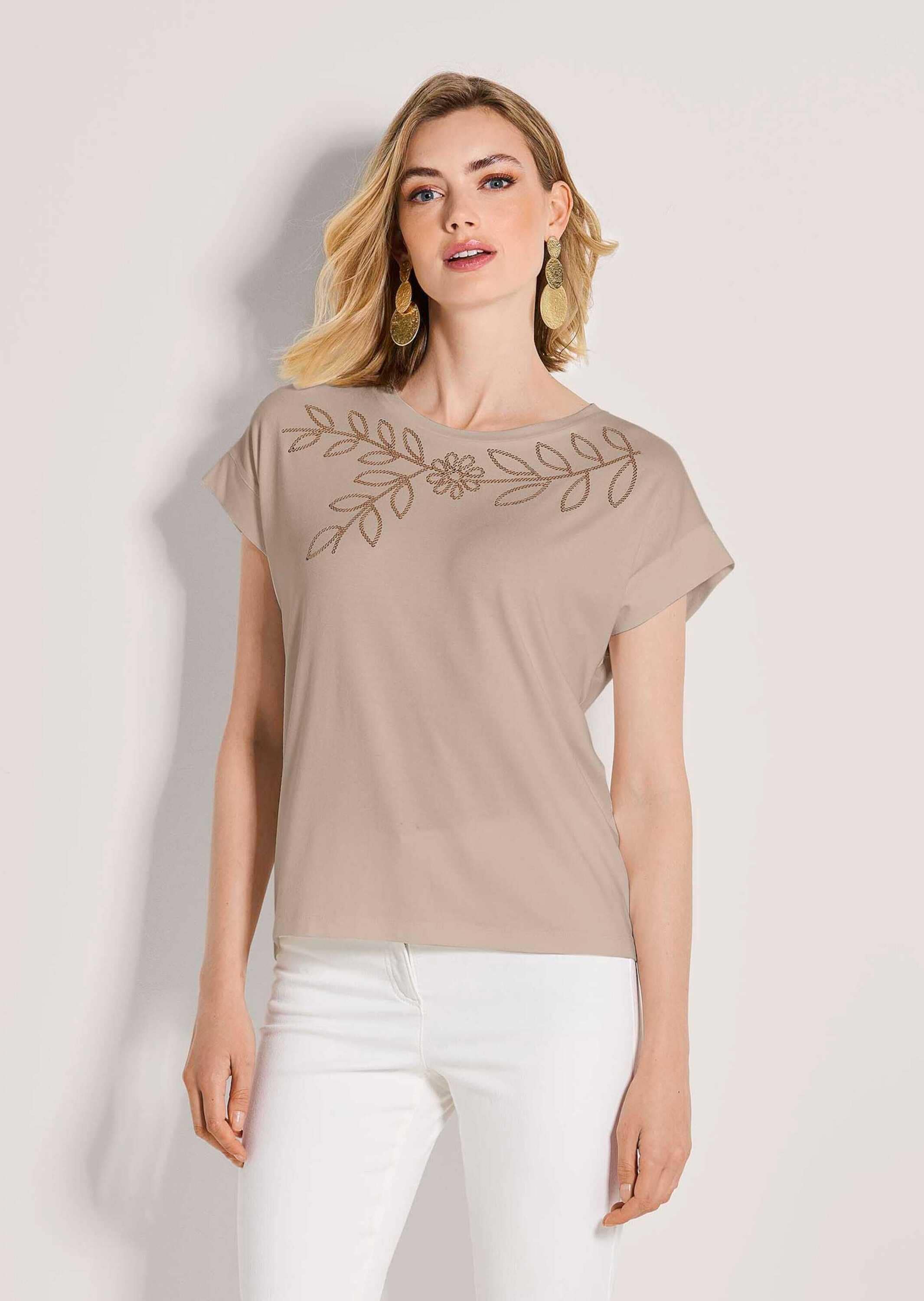 MADELEINE Kurzarmshirt »Blusenshirt Elegantes T-Shirt mit Glanzeffekten« Pailetten