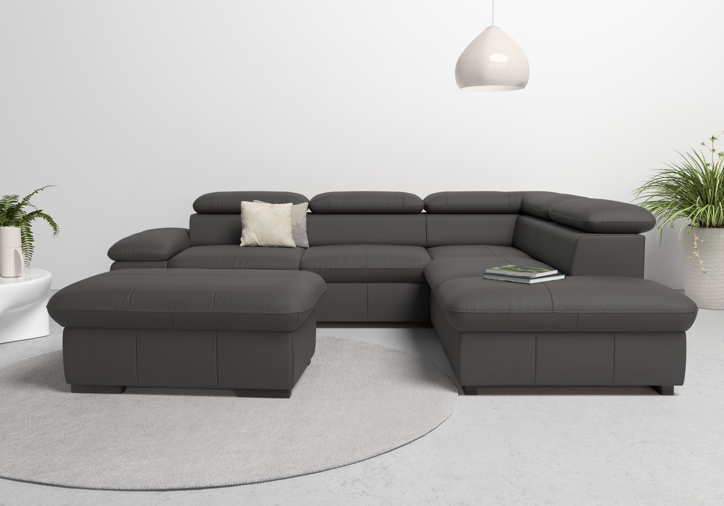 OTTO home Ecksofa "Alberto L-Form" mit Kopfteilverstellung, wahlweise mit Schlaffunktion