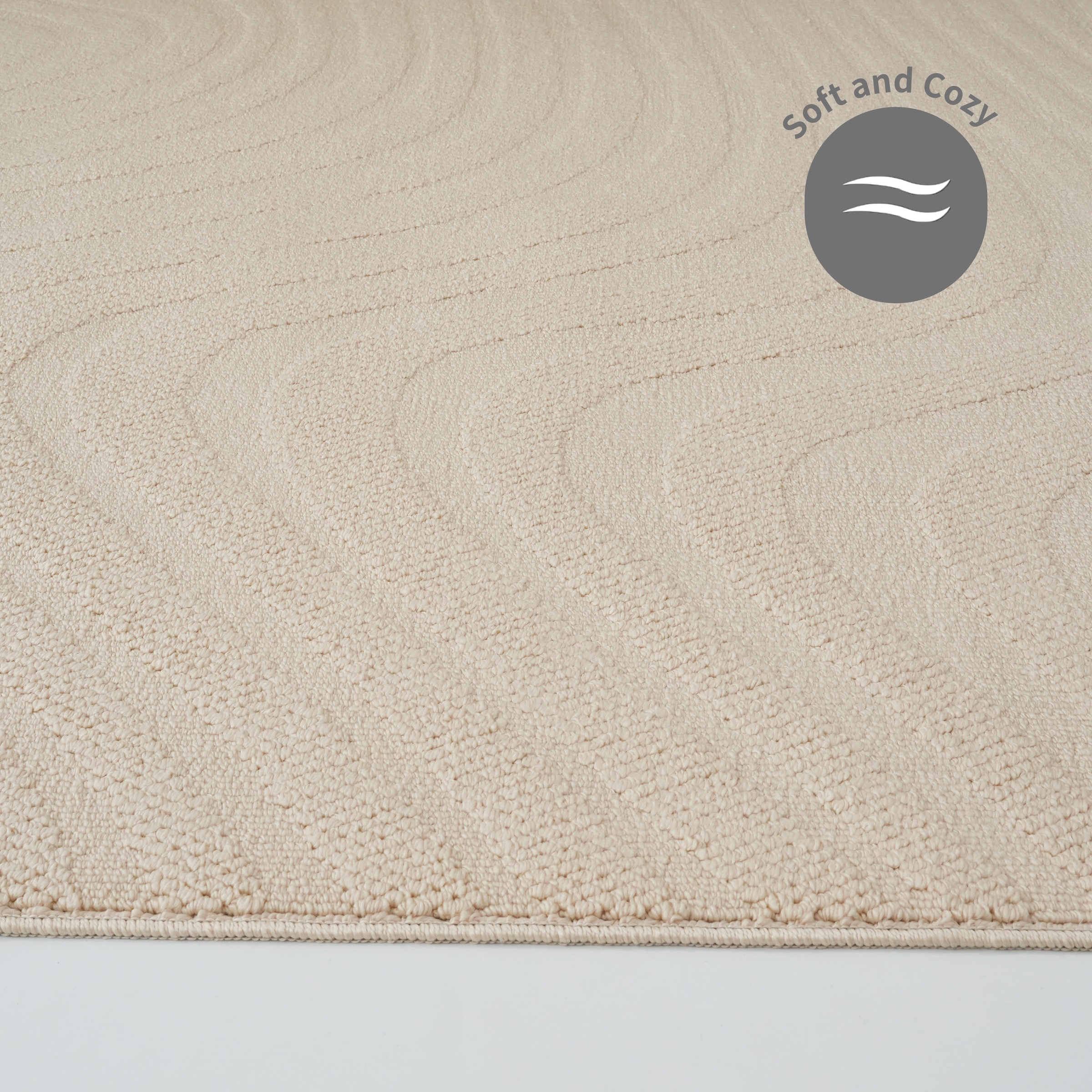 OTTO home Teppich »Jola Welle, Hoch-Tief-Design« rechteckig 12 mm Höhe Wellenmuster, Boho, Modern, 3D, Wohnzimmer, Schlafzimmer