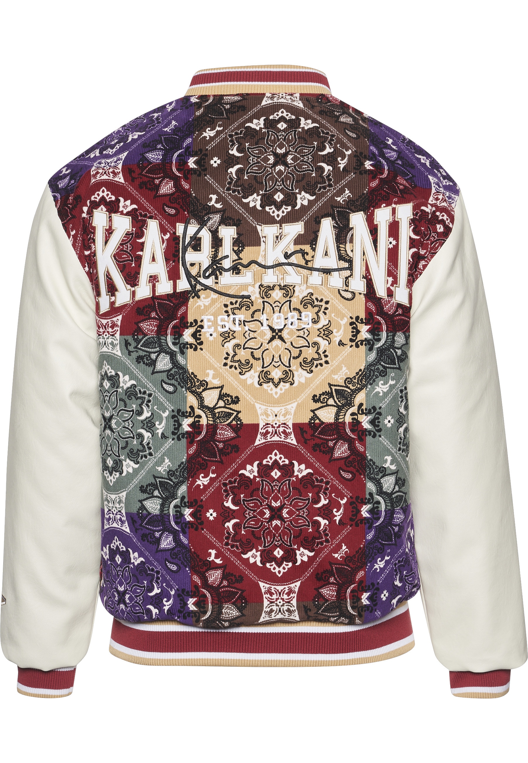 Karl Kani Collegejacke »Karl Kani Herren KM233-046-1 KK OG Block Paisley College Jacket« 1 Stk. tlg. ohne Kapuze