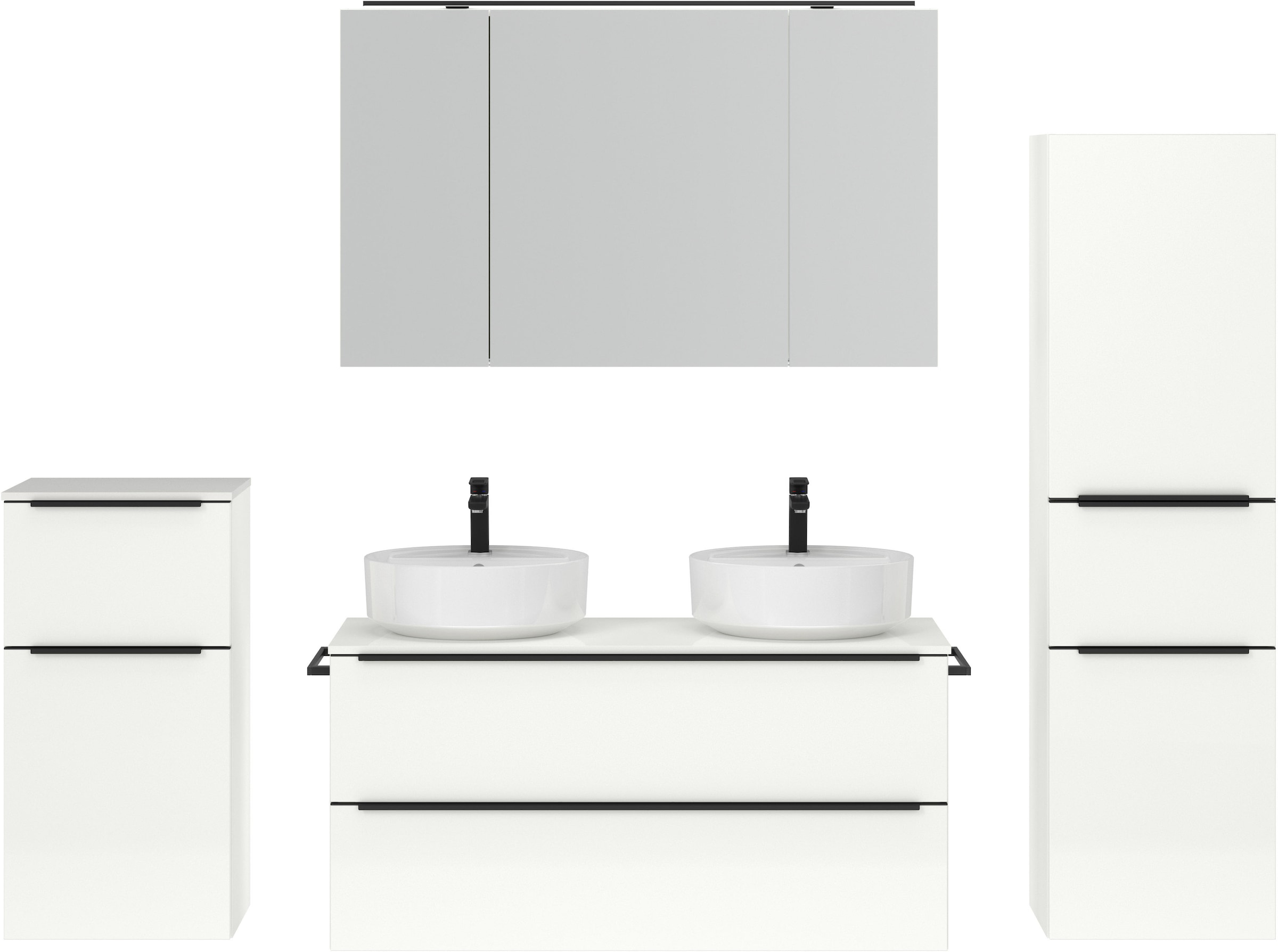nobilia Badmöbel-Set "Alvene" vormontiert, mit Soft-Close, 4 Stk. tlg. günstig online kaufen