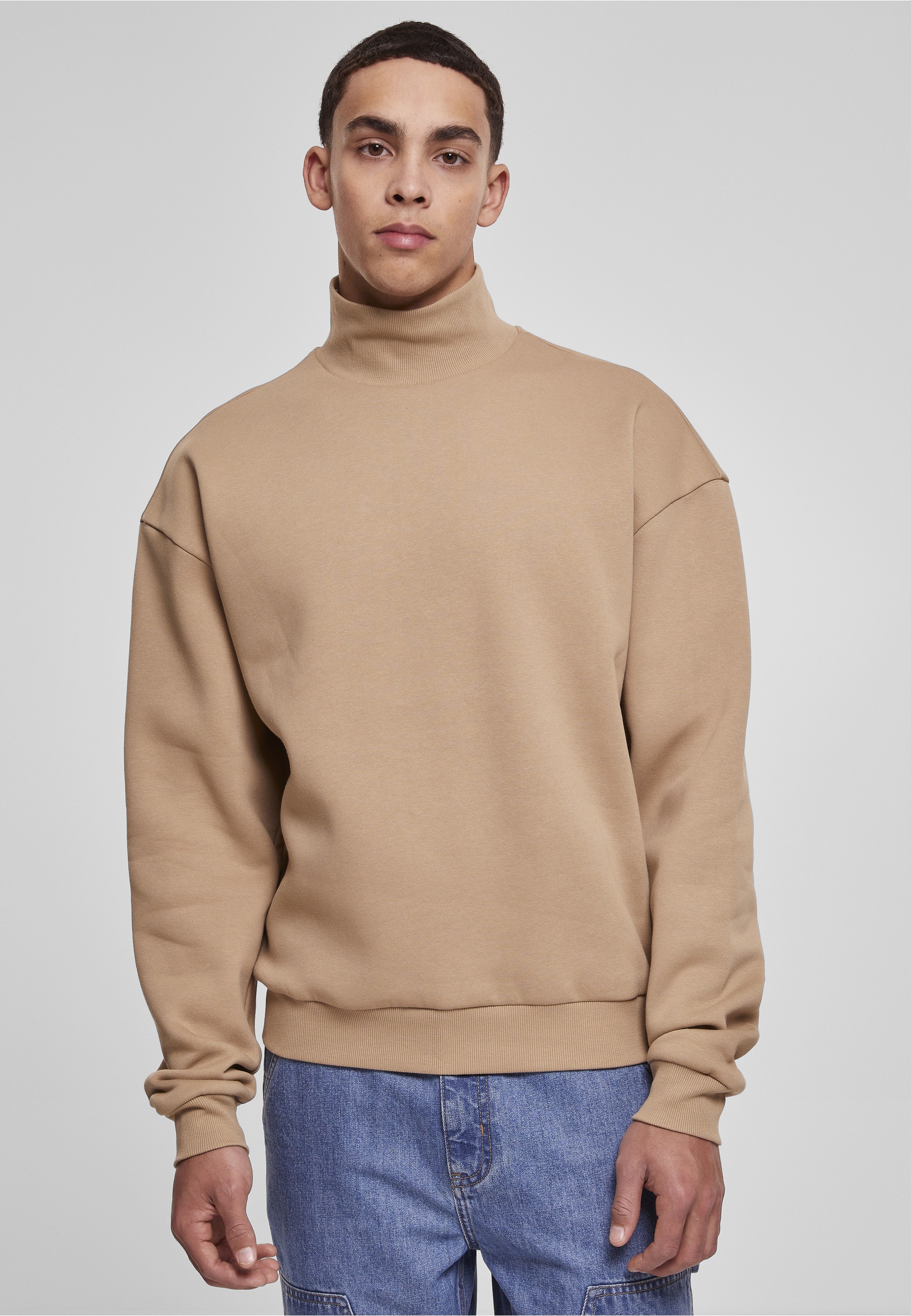 URBAN CLASSICS Sweater »Urban Classics Herren High Rib Neck Crew«, 1 Stk.
