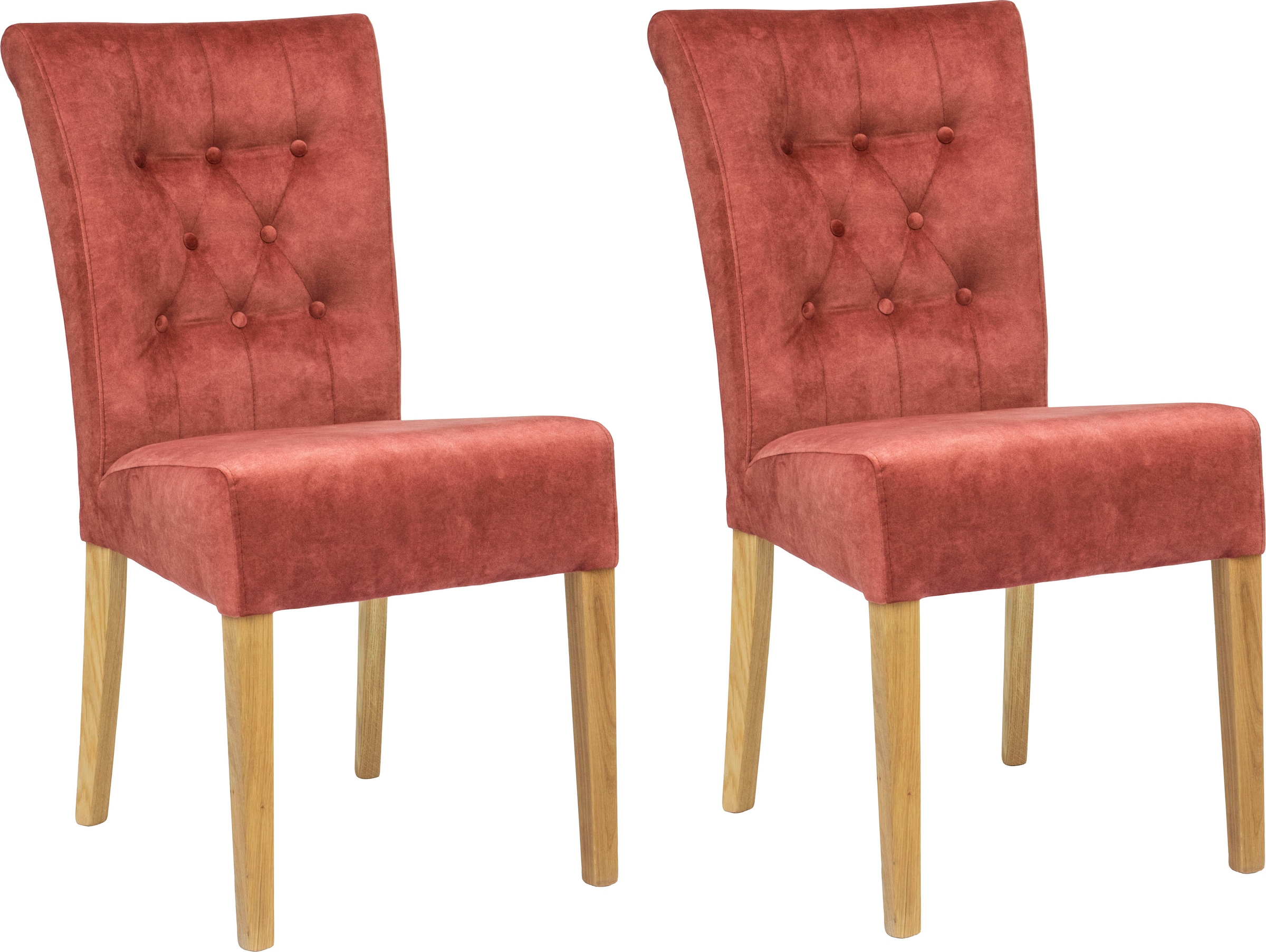 Home affaire Polsterstuhl "Queen" (Set) 2 Stk.Esszimmerstuhl mit Knopfheftu günstig online kaufen