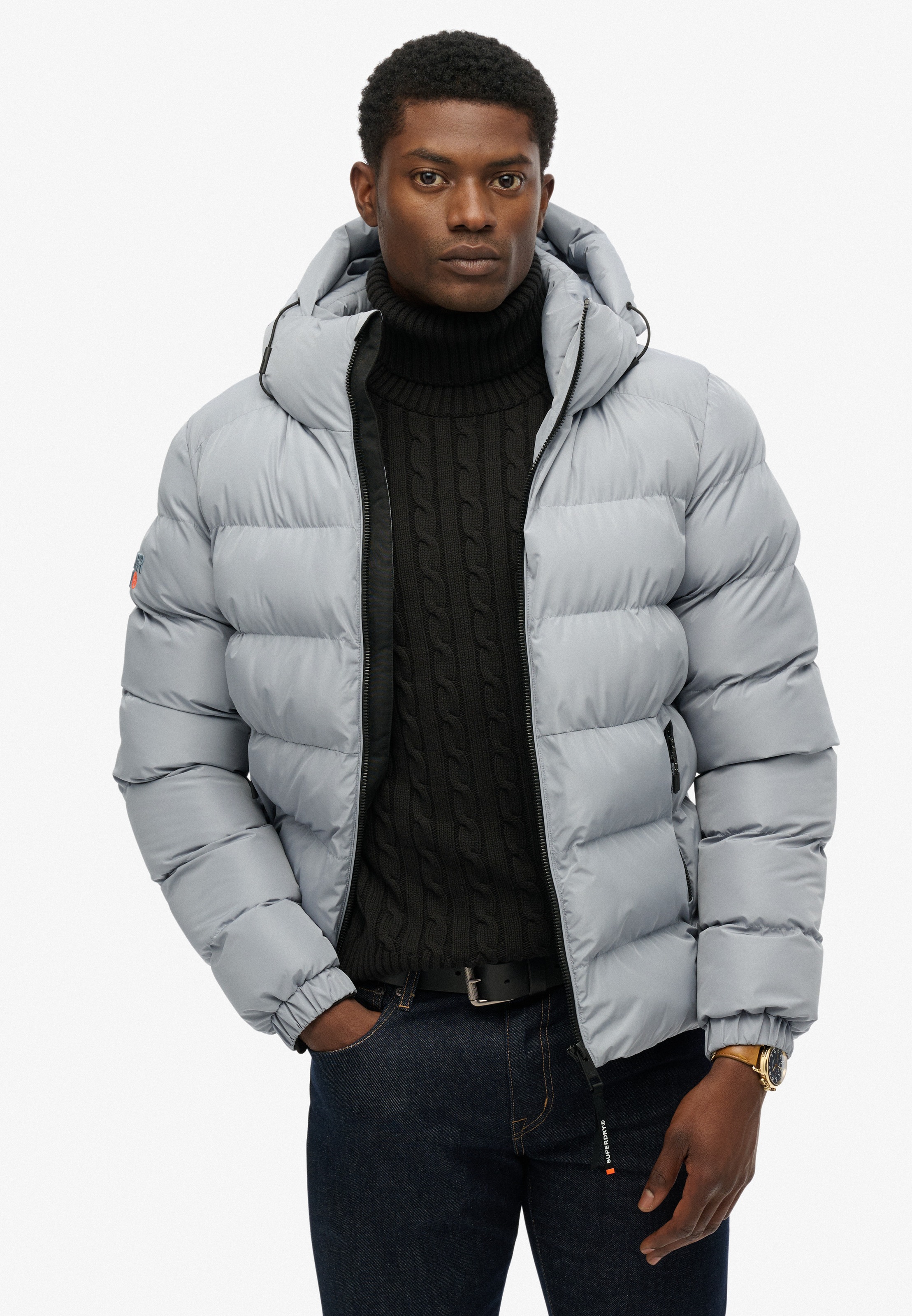 Superdry Steppjacke "HOODED SPORTS PUFFER JACKET", mit Kapuze günstig online kaufen