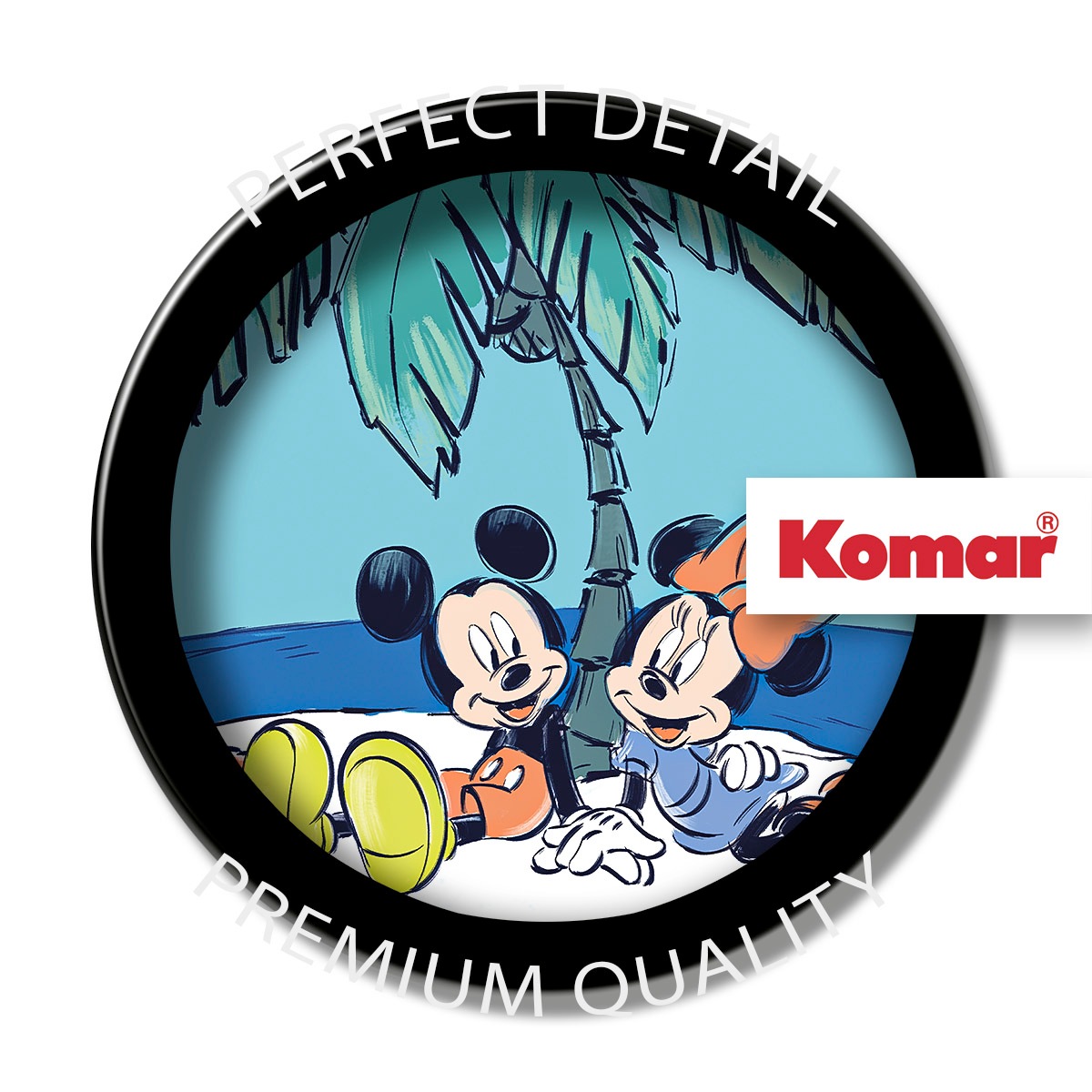 Thumbnail - Komar Fototapete "Mickey and Minnie Remote Island" Comic  bedruckt glatt