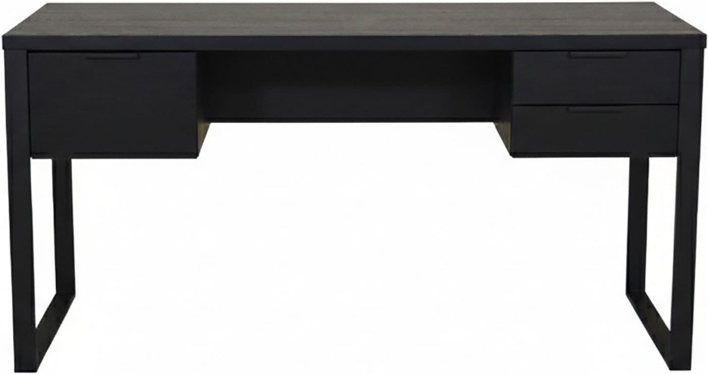 Jahnke Schreibtisch "LOOP D 150" Schreibtisch, Eiche-Optik, 3 Schubkästen, Metallrahmen, B:152,4 cm
