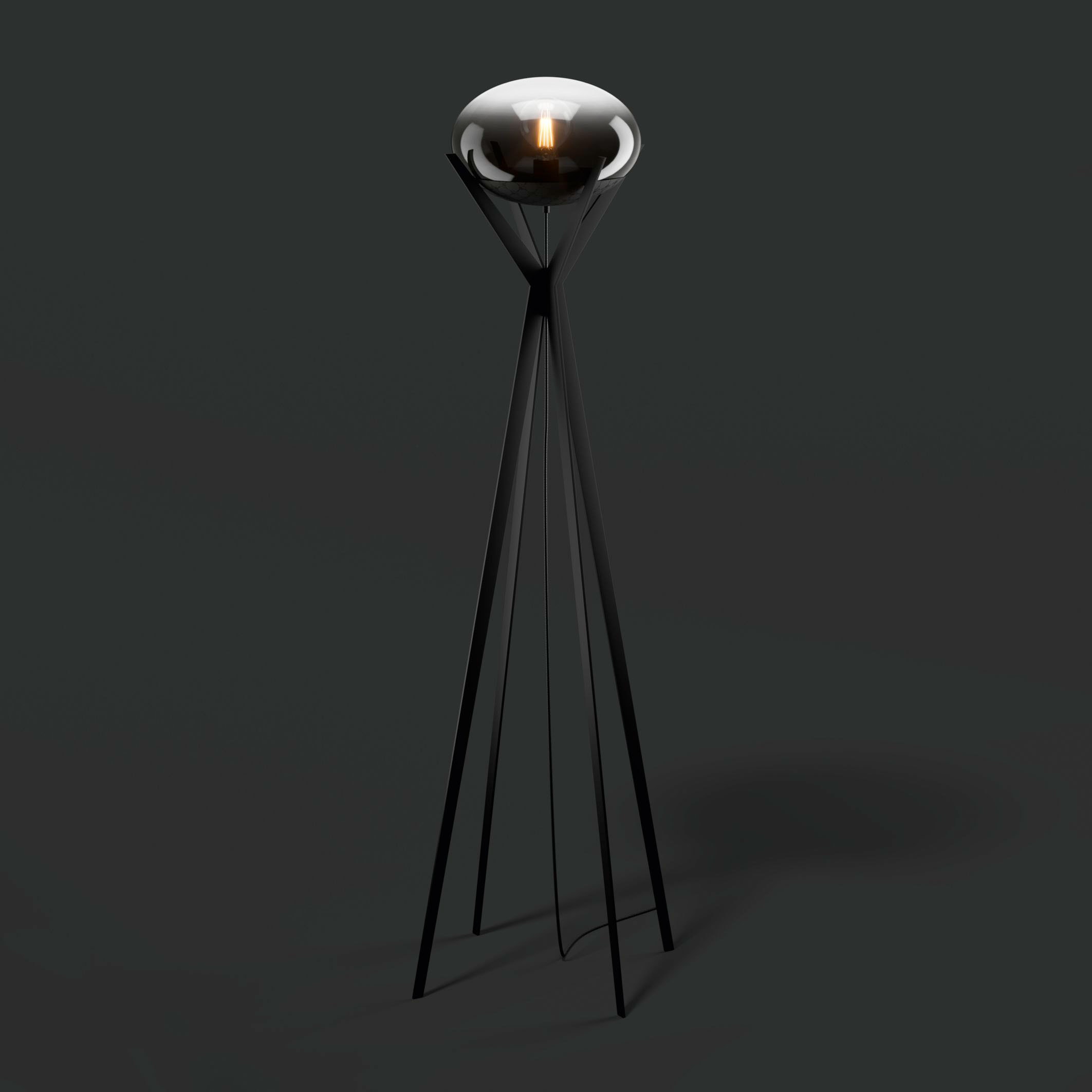 Joop! Stehlampe »CURVES LIGHTS«, mit Extra-White-Glaskugel mit feinem  Farbverlauf zu Rauchglas-Optik | BAUR