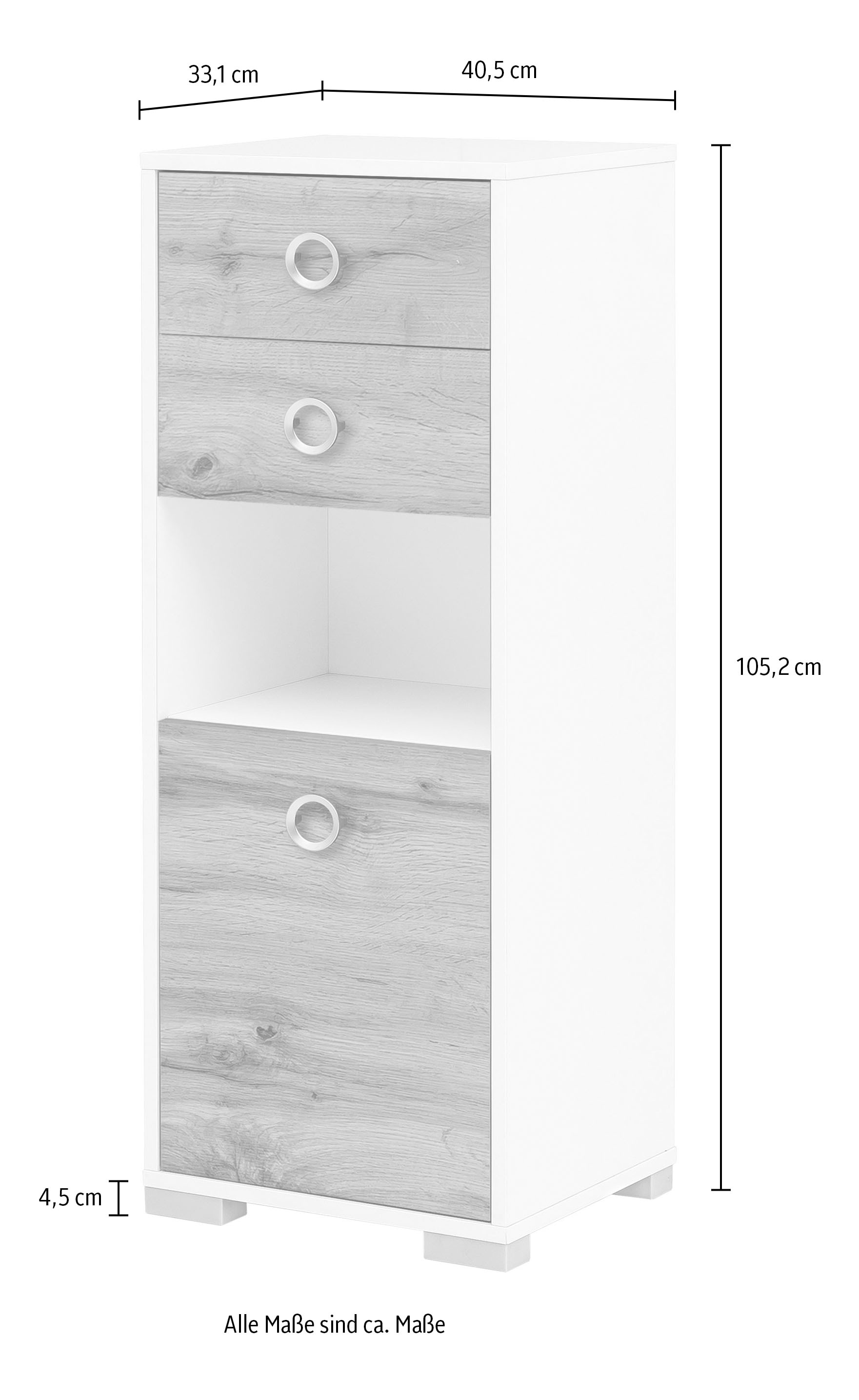 welltime Midischrank »Kimi, Höhe 105,2 cm« 1 Stk. tlg. Made in Germany