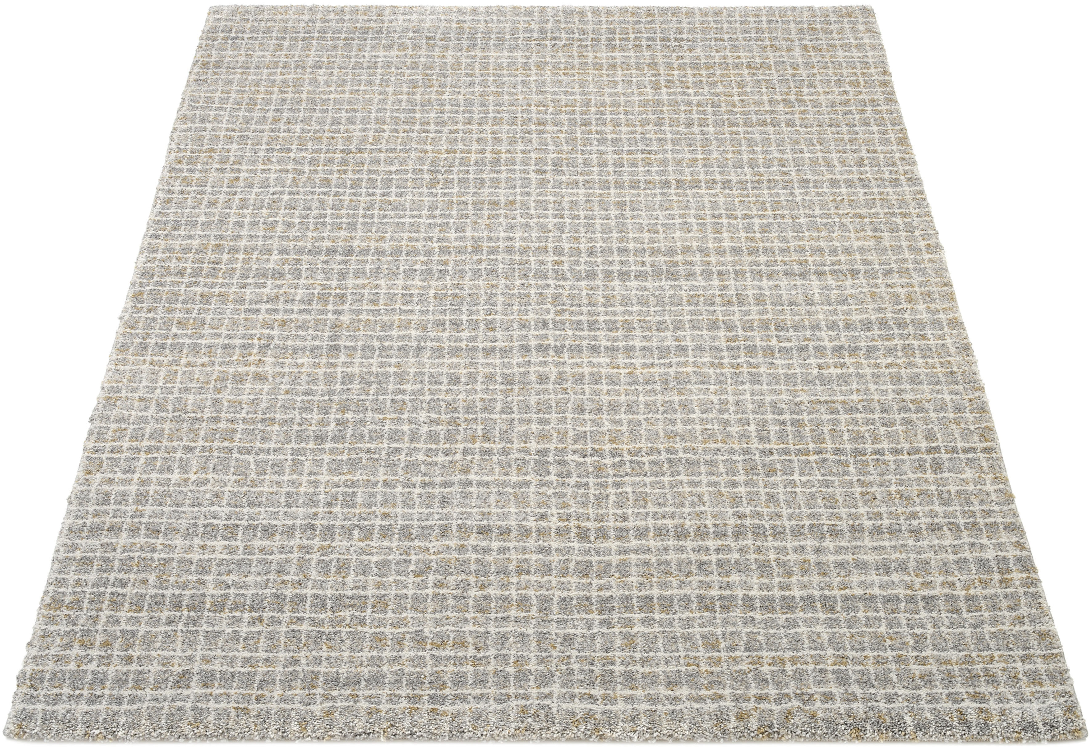 OCI DIE TEPPICHMARKE Teppich "NEW VILLA GEO, auch als Läufer und in Rund" rechteckig 20 mm Höhe fein kariertes Design, Wohnzimmer