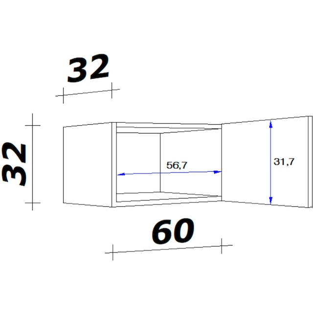 Flex-Well Kurzhängeschrank »Nepal«, (B x H x T) 60 x 32 x 32 cm bestellen |  BAUR