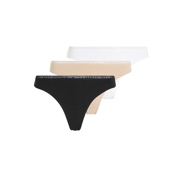 Underwear Hilfiger Tommy (Packung, Logobund T-String 3P BAUR (EXT mit »LACE SIZES)«, THONG Tommy Hilfiger | 3er-Pack),