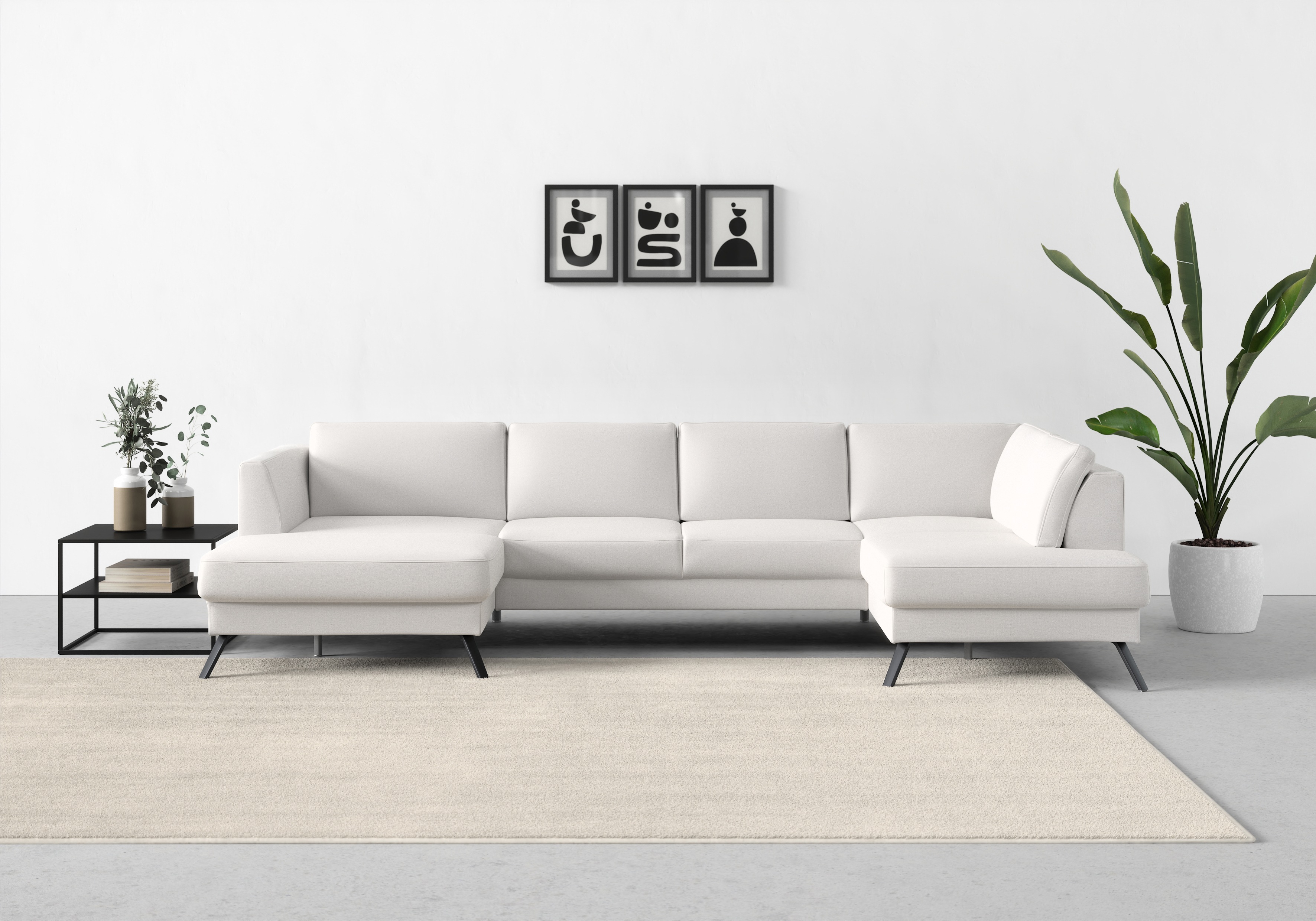 Thumbnail - sit&more Wohnlandschaft "Lindholm U-Form" mit Sitztiefenverstellung und Federkern