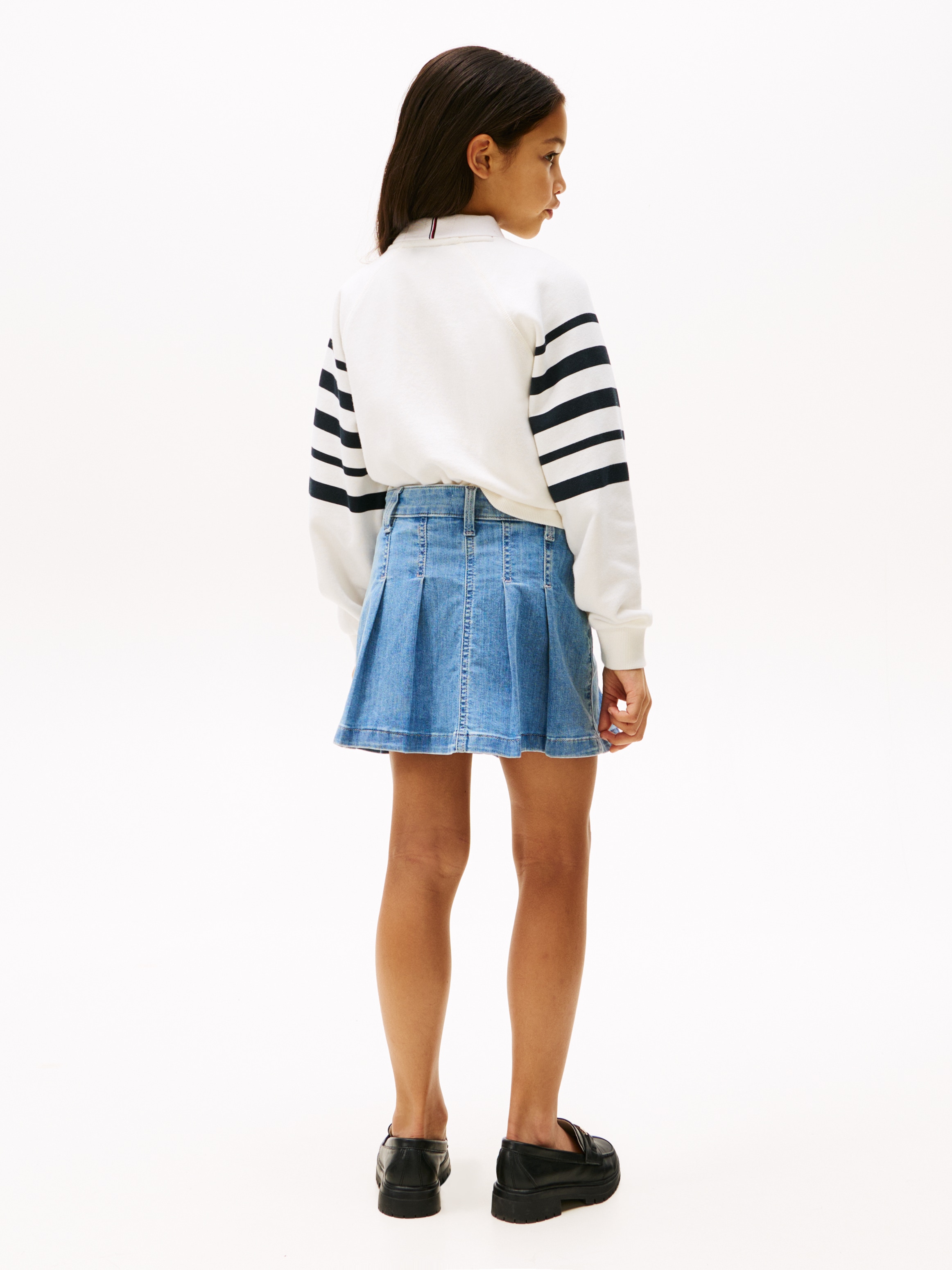 Tommy Hilfiger Faltenrock »DENIM SKIRT PLEATED«, in blauer Waschung