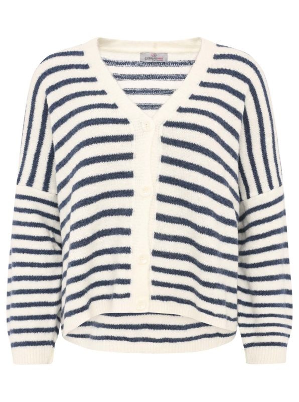 Zwillingsherz Strickjacke »"Streifen"«, mit figurumspielendem Schnitt, One Size