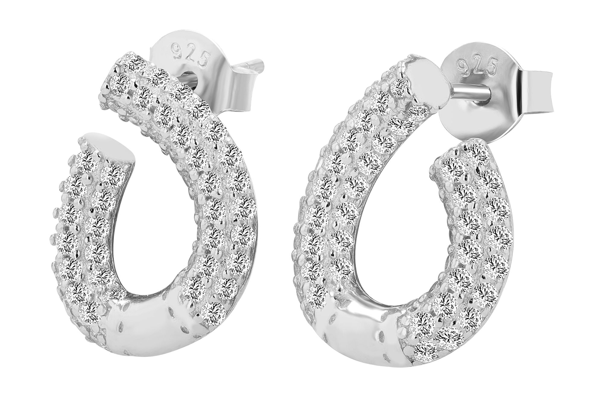 Adelia´s Paar Ohrhänger "Ohrringe – Ohrstecker aus 925 Silber" Ideal zum Verschenken – schlicht und stilvoll