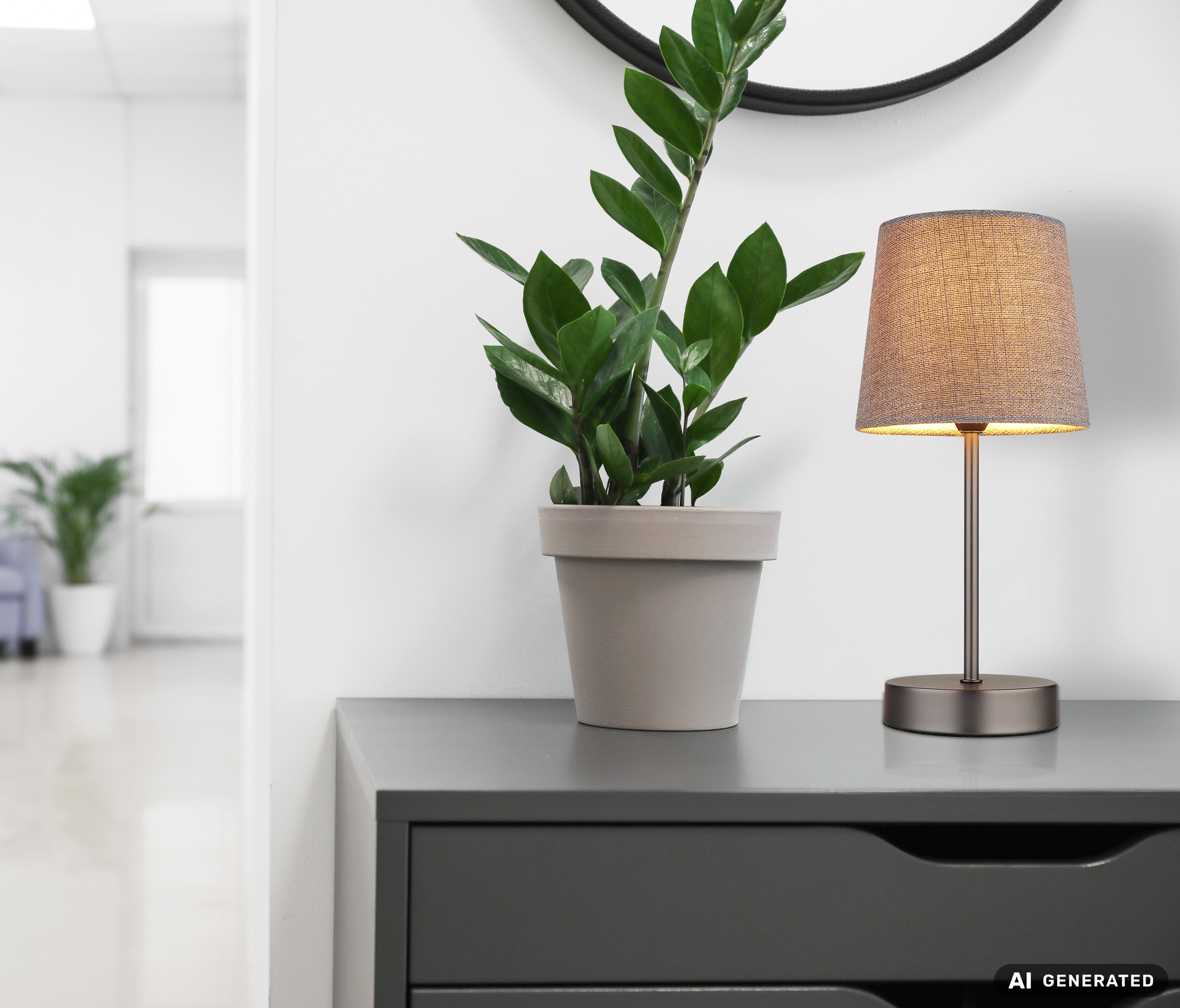 NOWA Tischleuchte »JORIS« E14 1 Stk. Nachttischlampe mit Textilschirm, Fassung E14, Wippschalter, Höhe 32cm