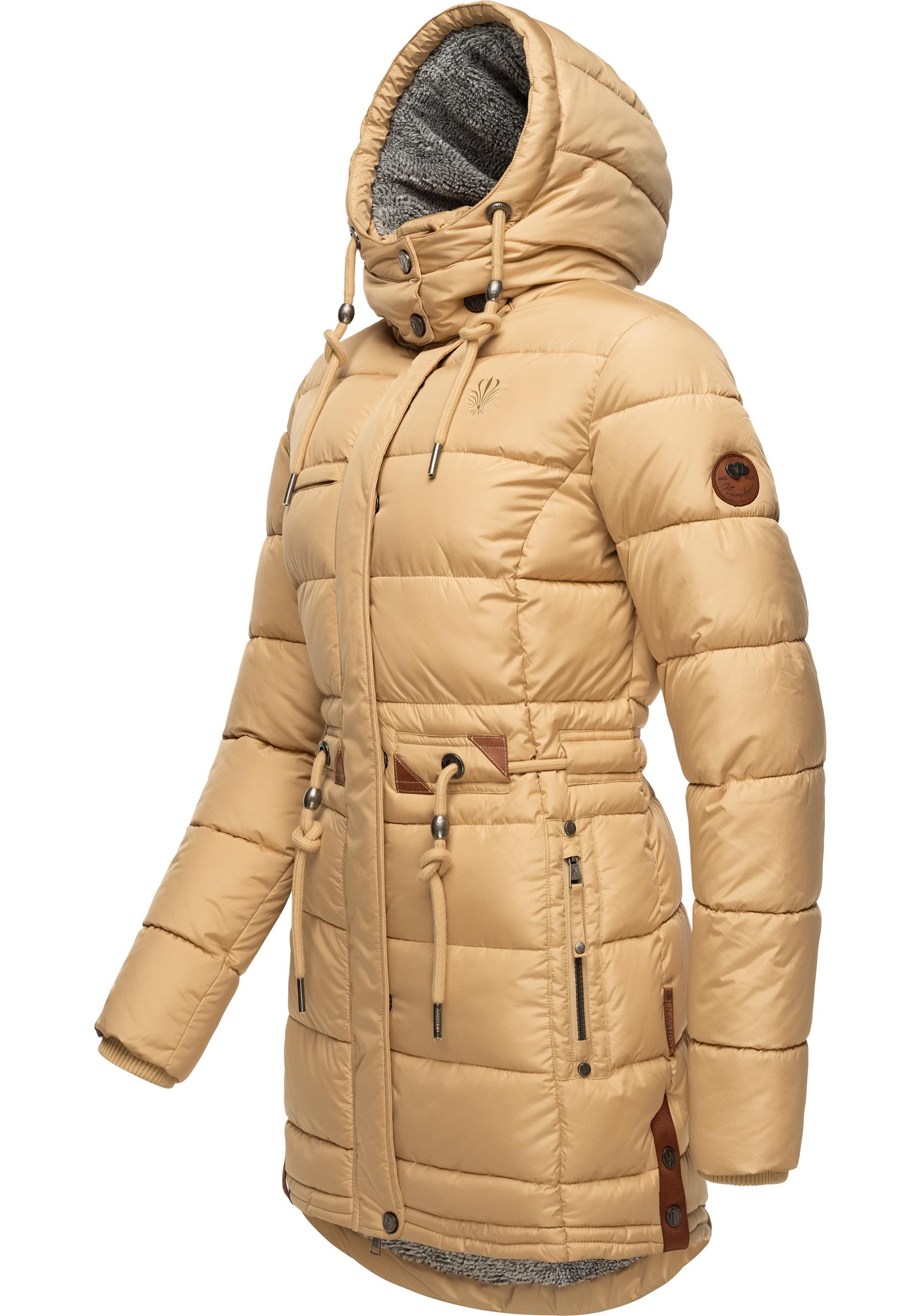 Navahoo Steppmantel »Daliee«, Stylischer Winterparka mit abnehmbarer Kapuze