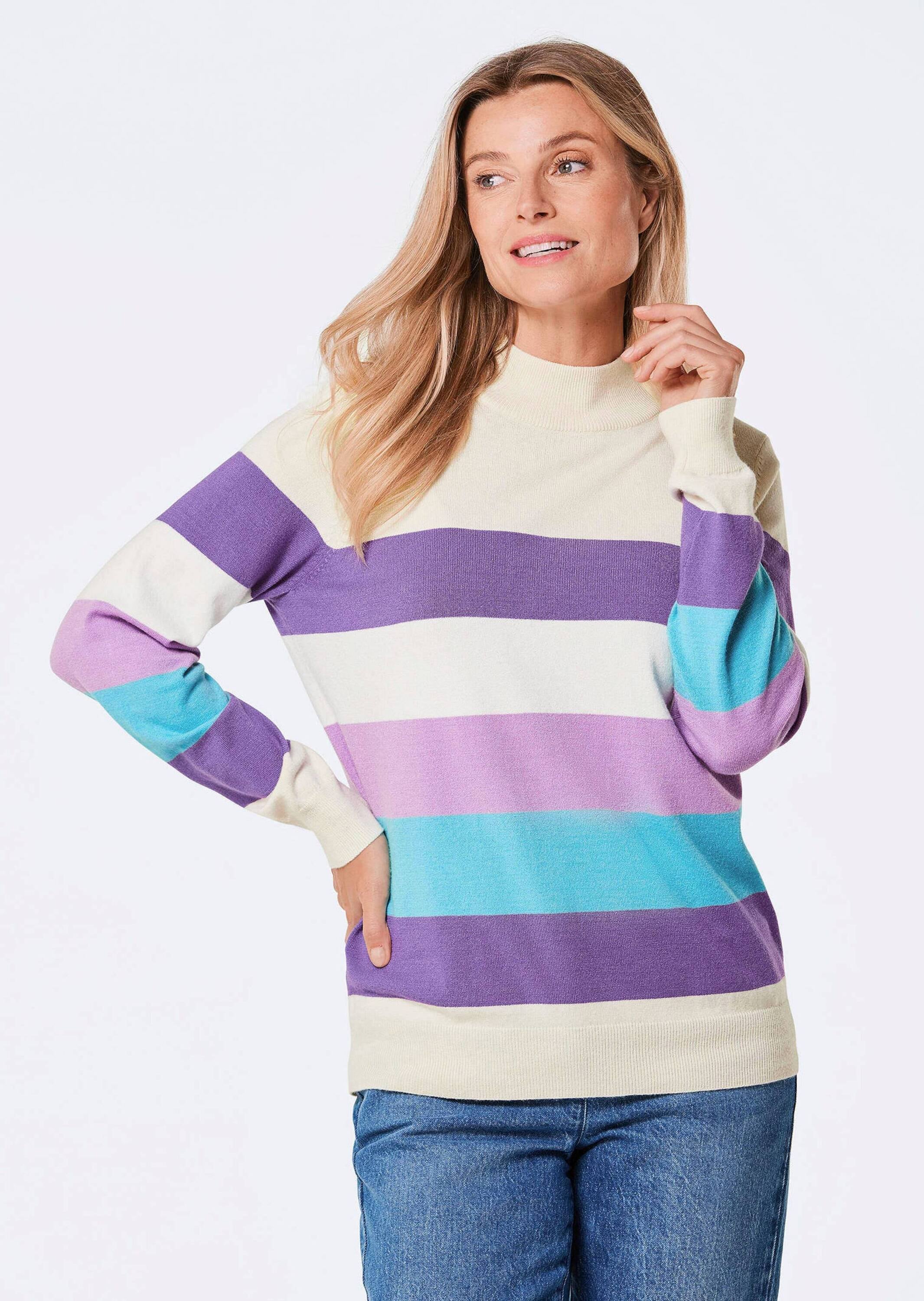 GOLDNER Rundhalspullover »Strickpullover«