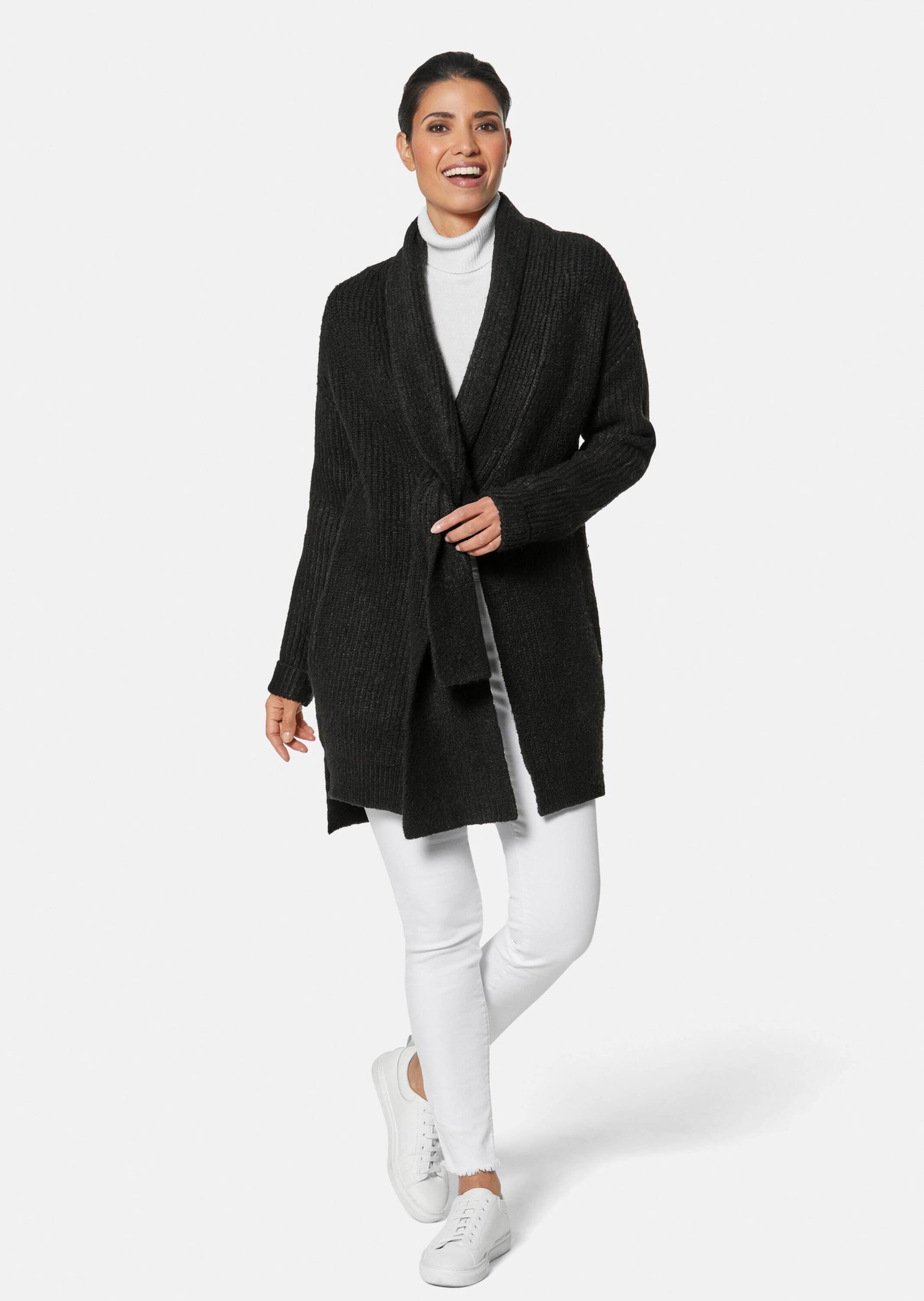 MADELEINE Strickjacke »Strickjacke Lange Strickjacke mit Glanz«