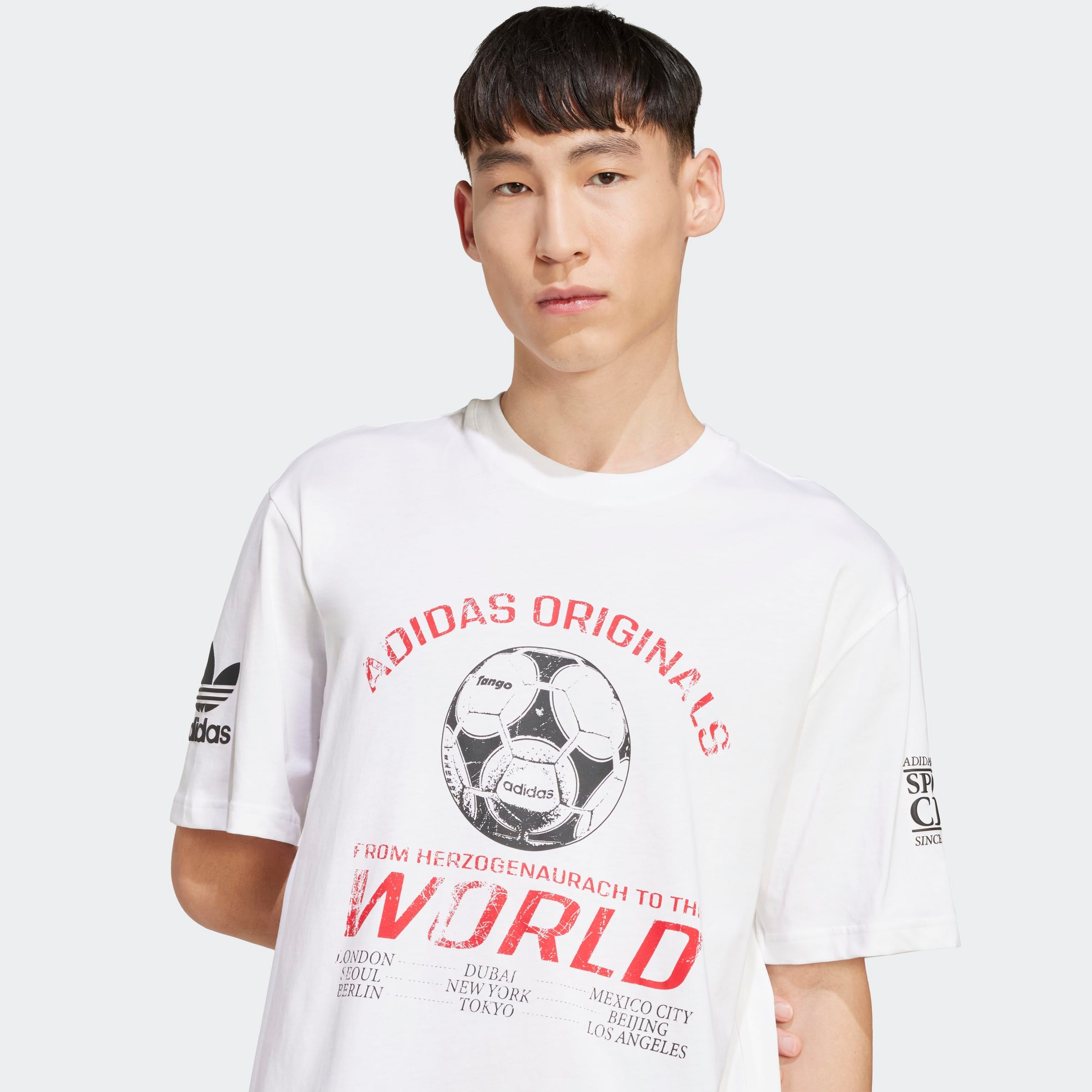 T-Shirt ADIDAS ORIGINALS "90S FOOTBALL GRAPHIC", Herren, Gr. M, weiß, Obermaterial: 100% Baumwolle, Rundhals, Shirts T-Shirt, mit Grafikprint, für sportliche Aktivitäten, aus Baumwolljersey 3