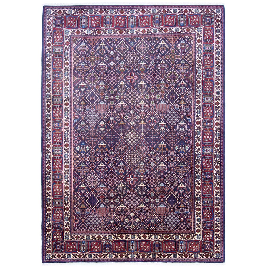 morgenland Wollteppich »Meymeh Durchgemustert Blu 296 x 207 cm«, rechteckig