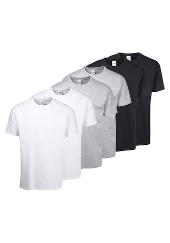T-Shirt, (Packung, 6 tlg., 6er-Pack)