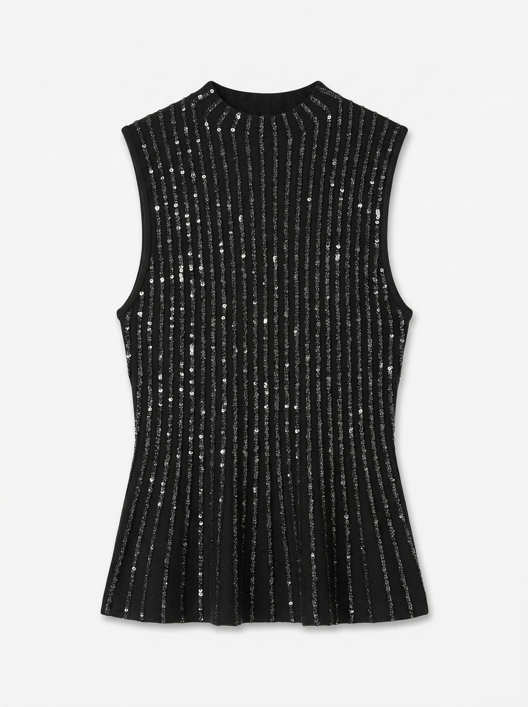 Vero Moda Strickpullover »VMFLAMINGO SL FUNNELNCK PEPLUM PULLO VIP« Viskosemischung, regular fit, mit Pailletten