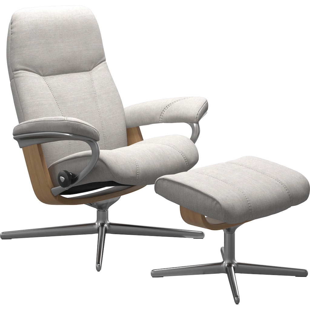 Stressless® Relaxsessel »Consul«, mit Cross Base, Größe S, M & L, Holzakzent Eiche