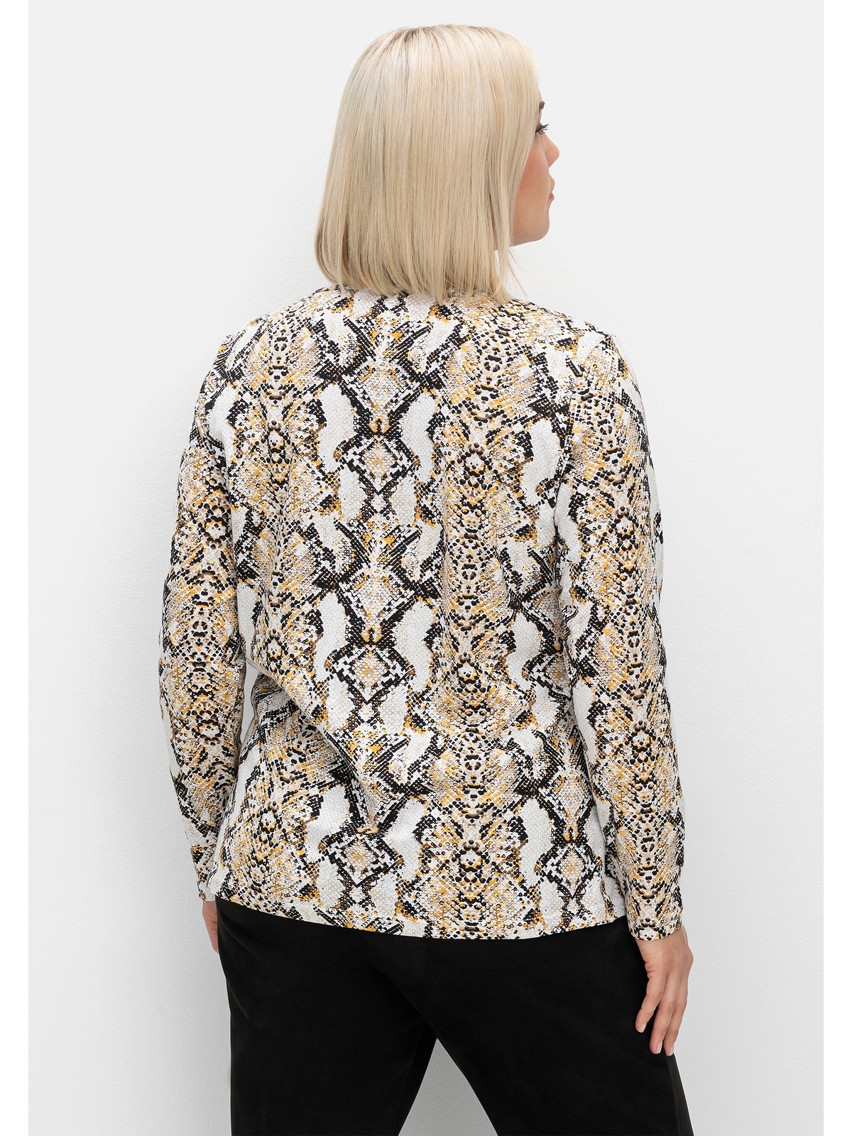 Sheego Langarmshirt »Große Größen«, mit Animalprint und Rundhalsausschnitt