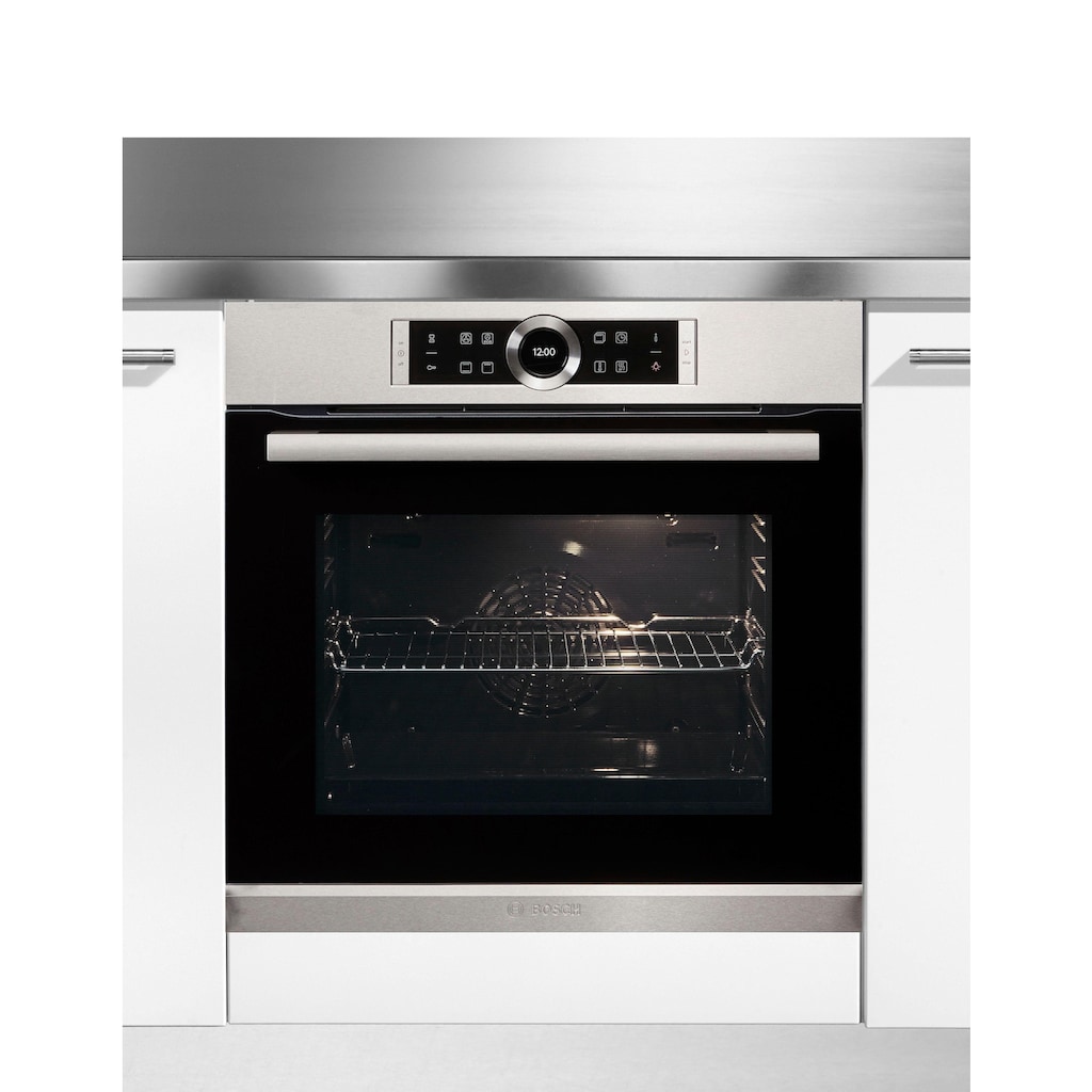 BOSCH Einbaubackofen »HBG632TS1«, 8, HBG632TS1, mit 3-fach-Teleskopauszug