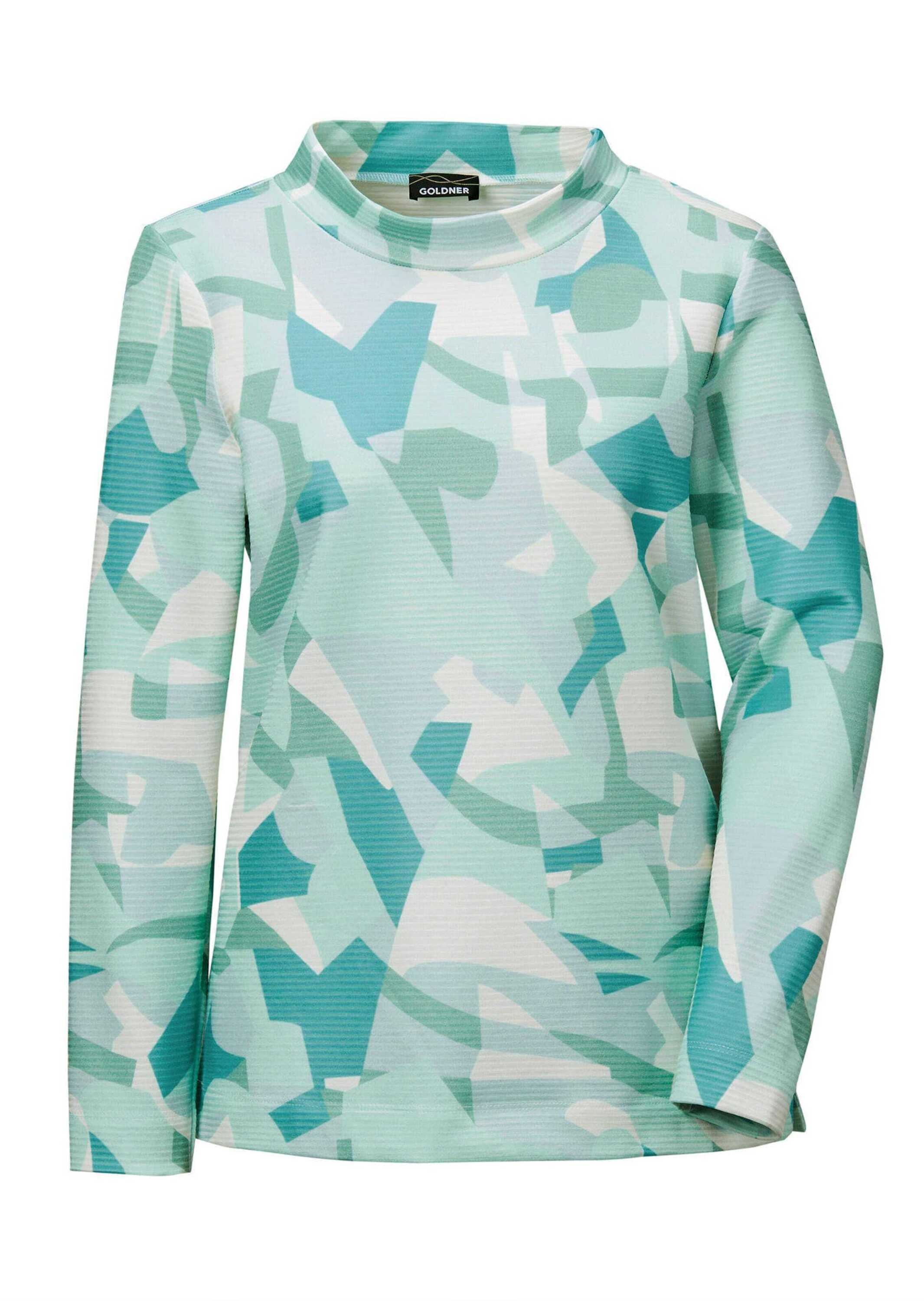 GOLDNER Kurzarmshirt "Sweatshirt" Ottomanoptik günstig online kaufen