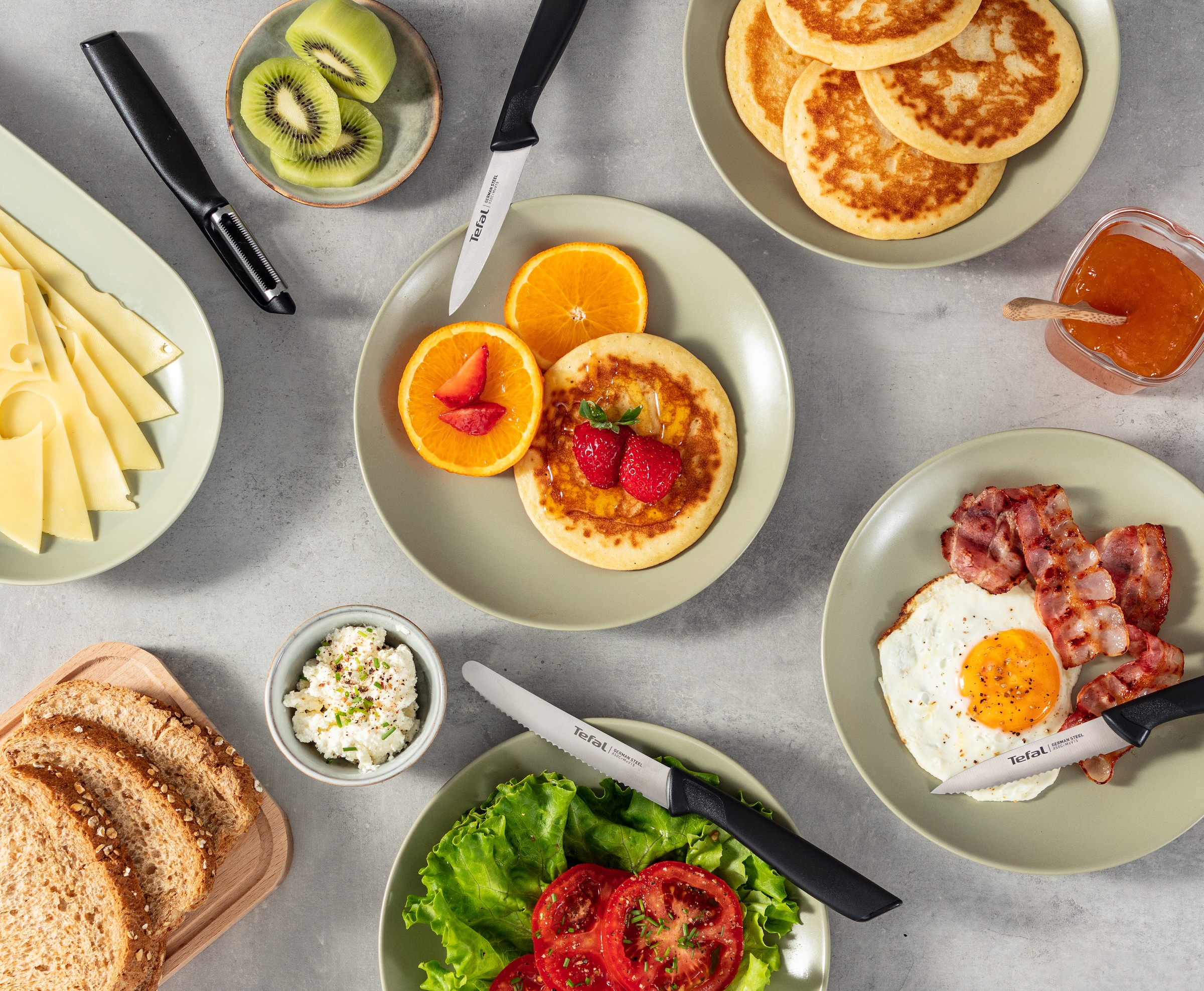 Tefal Schälmesser »Colorfood« gezahnt, 8 cm, Klinge aus deutschem Edelstahl, ergonomischer Griff