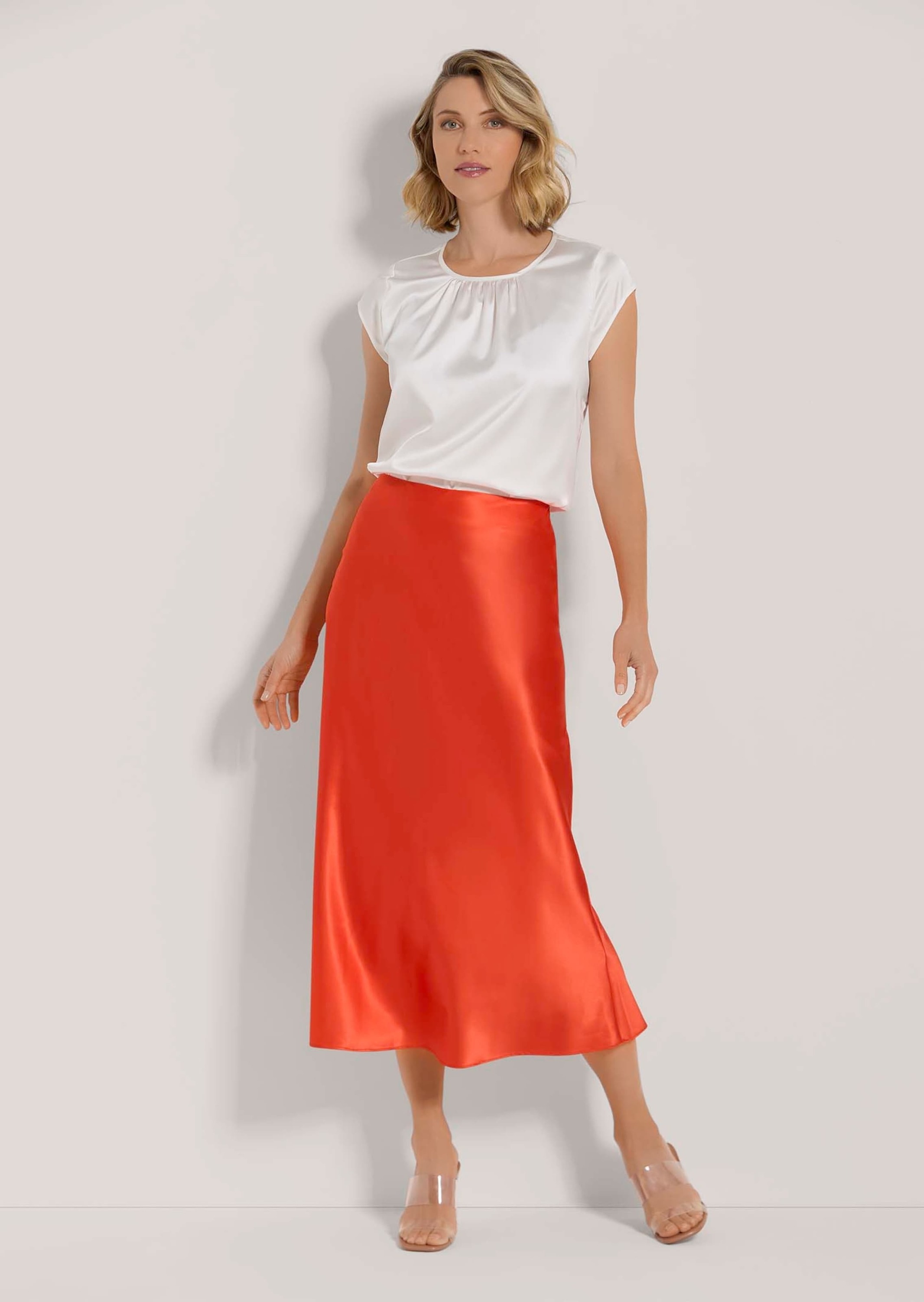 Thumbnail - MADELEINE Midirock "Midirock Midi Satinrock für elegante Anlässe" Satin