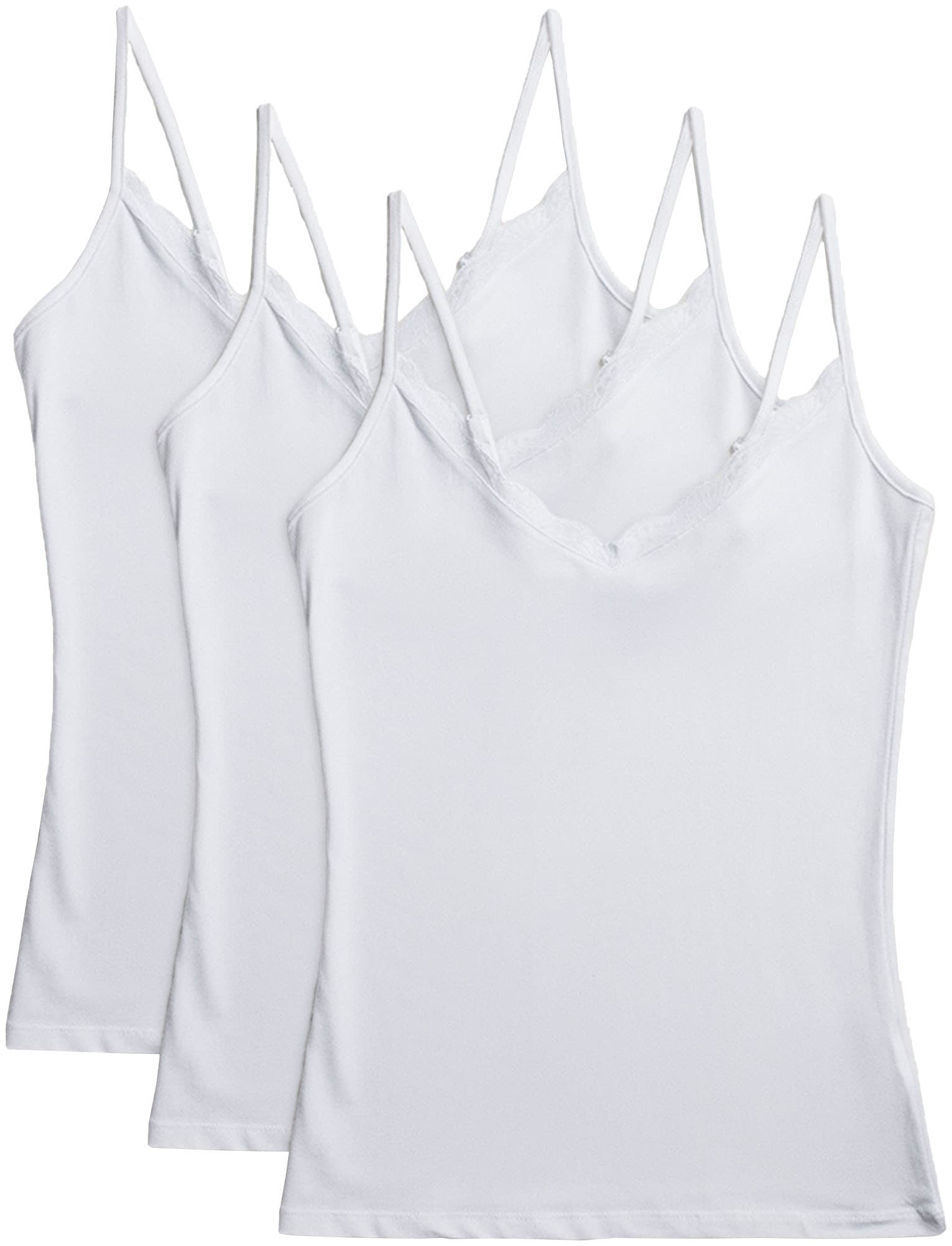 YSABEL MORA Unterhemd »BASIC COLLECTION COTTON WITH LACE«, (3er Pack), das perfekte Basic-Top für jeden Tag