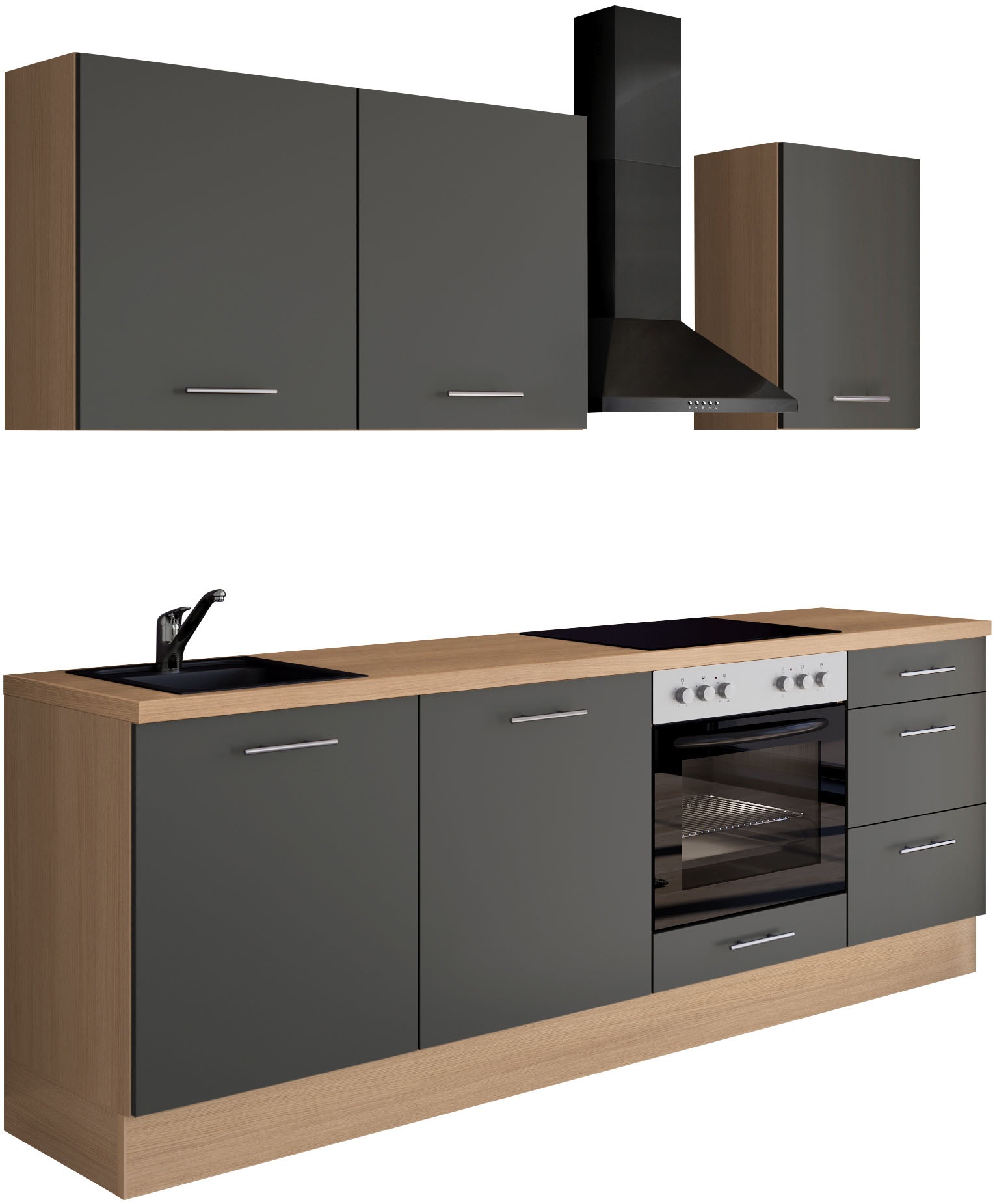 IMPULS KÜCHEN Küchenzeile ""Kopenhagen", Ausrichtung wählbar, Schubkästen m günstig online kaufen